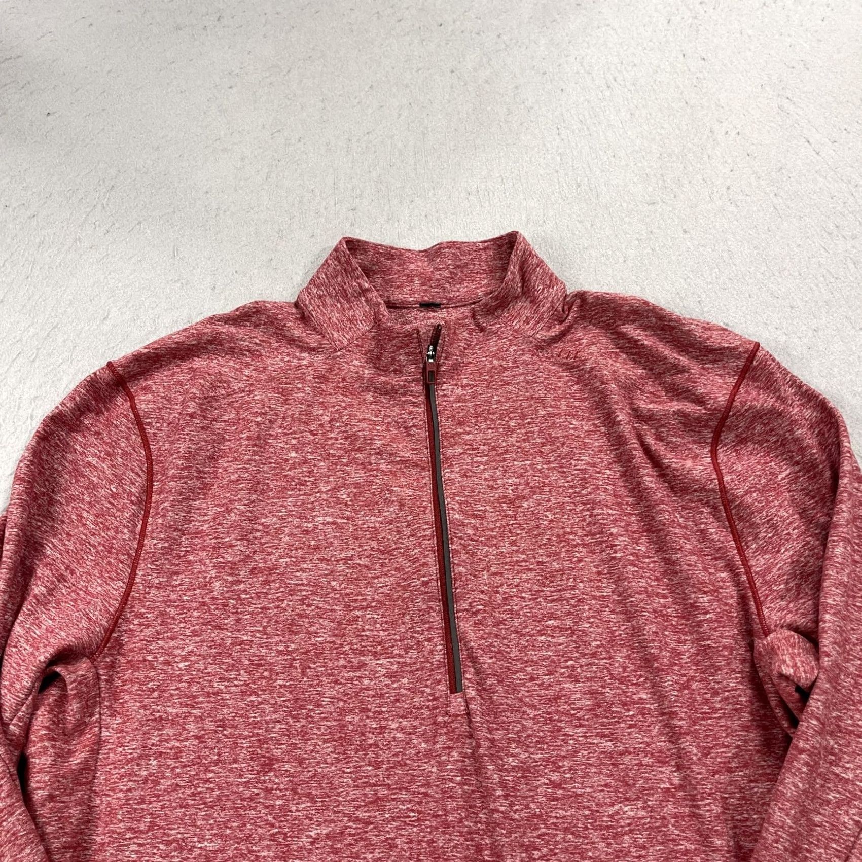 Lululemon Lululemon Jacket Mens Large Red Heather 1/4 Zip Surge Pullover Logo Activewear Shirt Size US L / EU 52-54 / 3 - 3 Thumbnail