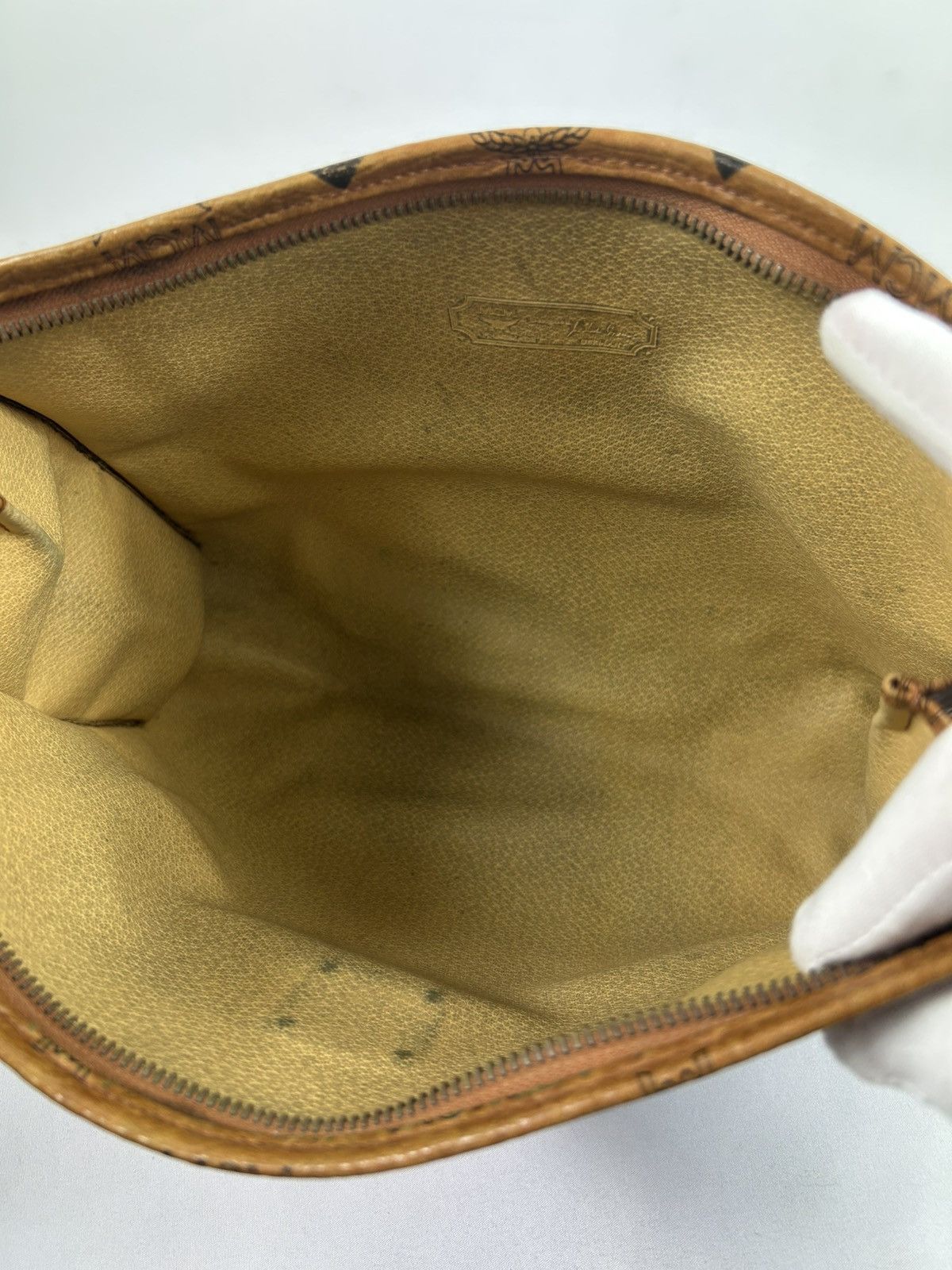 MCM MCM Cognac Leather Clutch Bag Size ONE SIZE - 5 Thumbnail