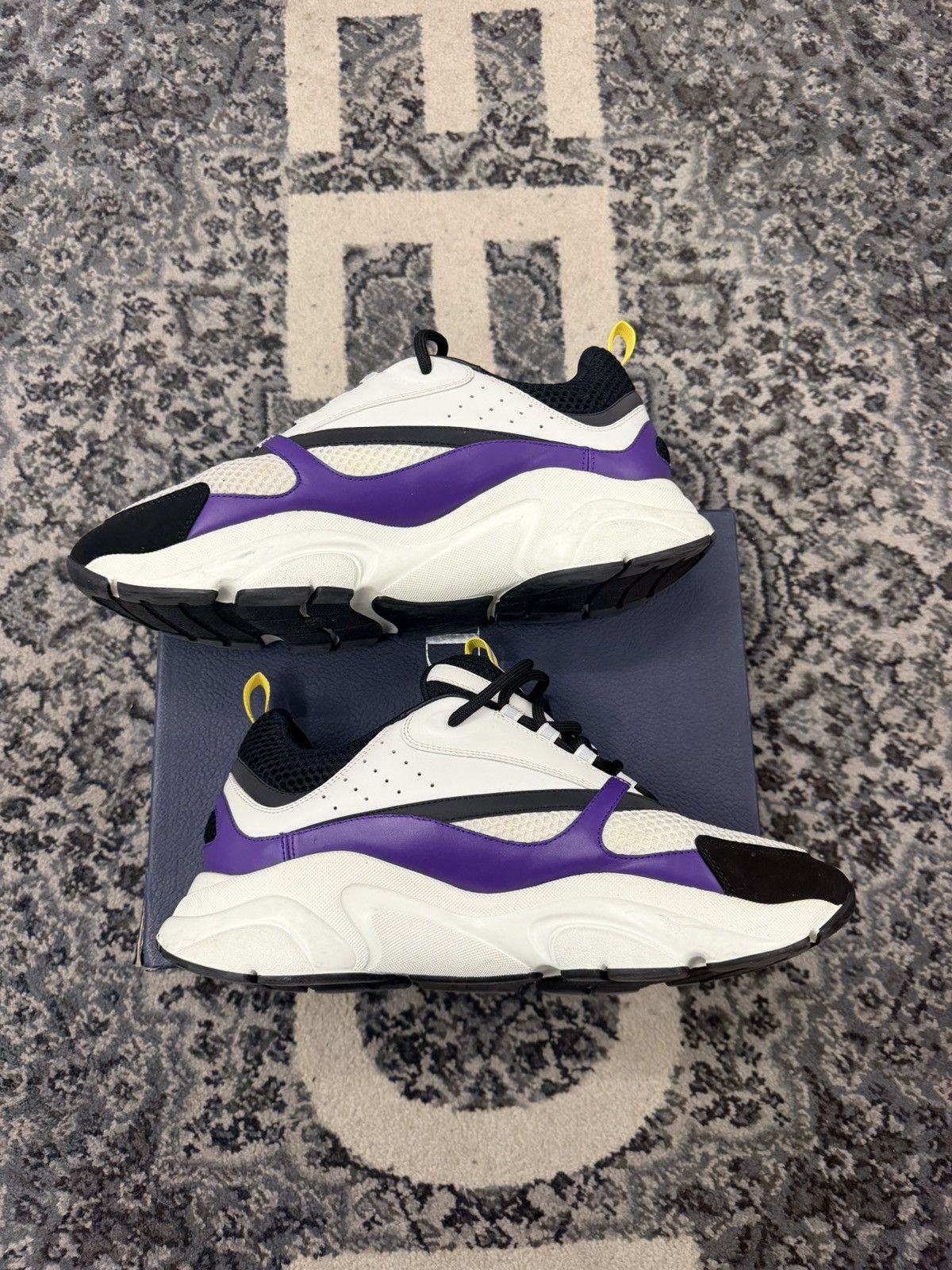 Dior Dior B22 Purple W Yellow Size 47/14 US Size US 14 / EU 47 - 2 Thumbnail
