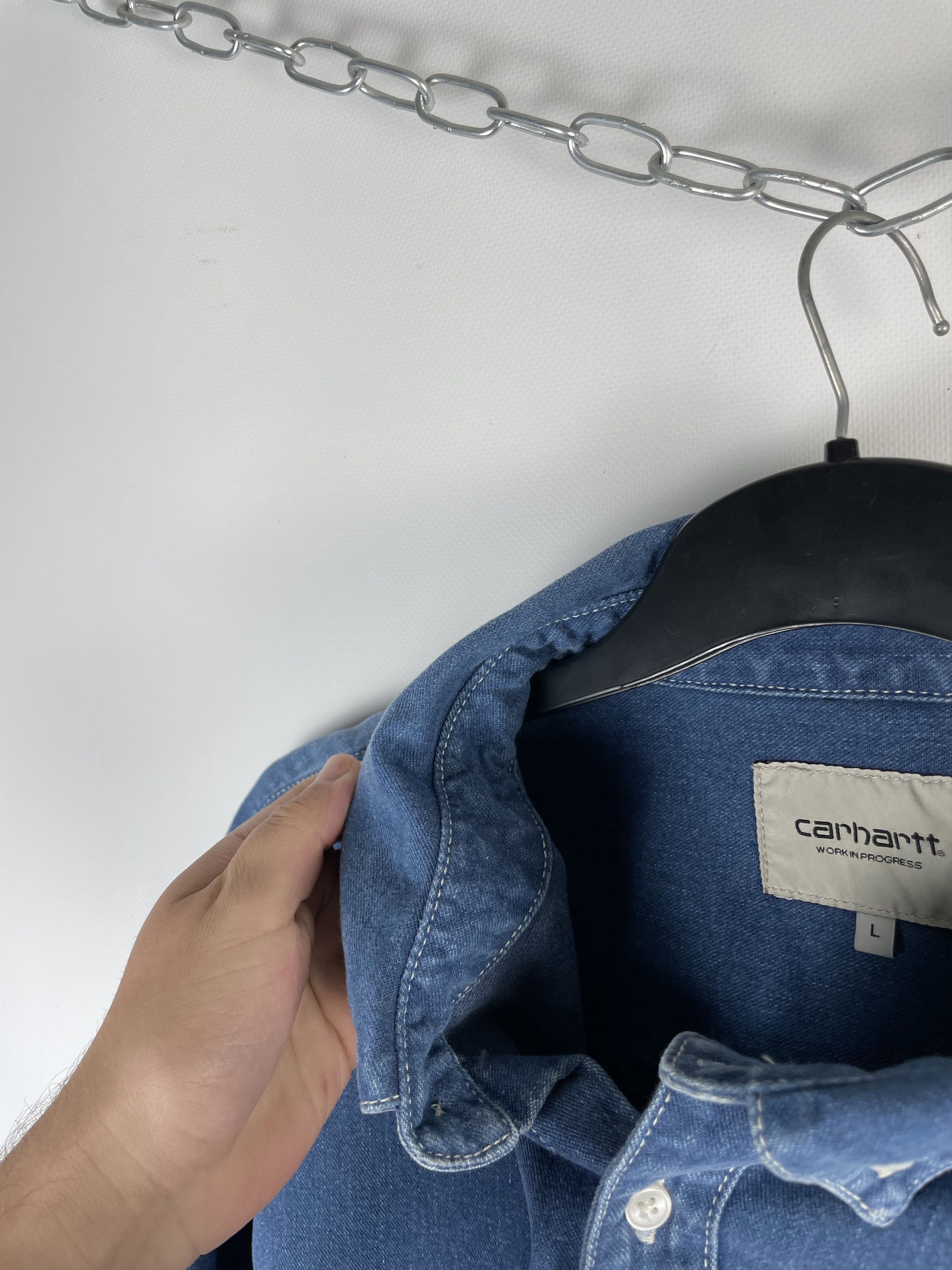 Carhartt Wip Carhartt Mens Denim Shirt Size US L / EU 52-54 / 3 - 6 Thumbnail