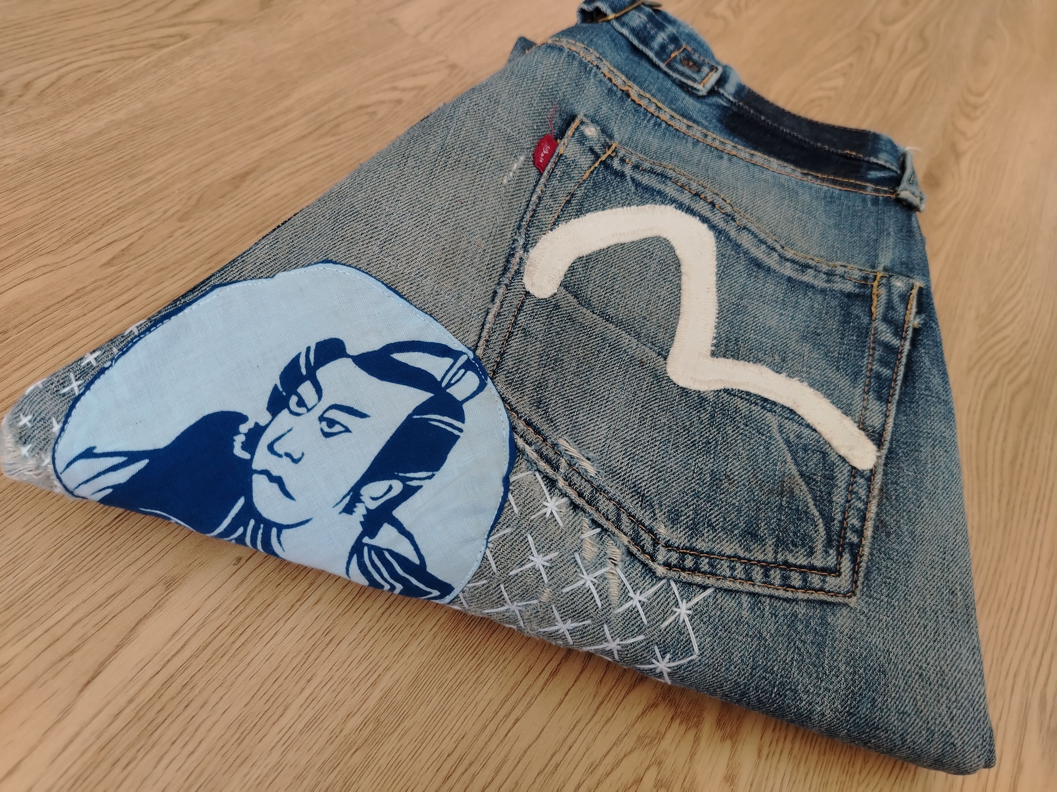 Evisu Evisu Jeans Vintage (Evis) Boro Remaked Size US 31 - 25 Thumbnail