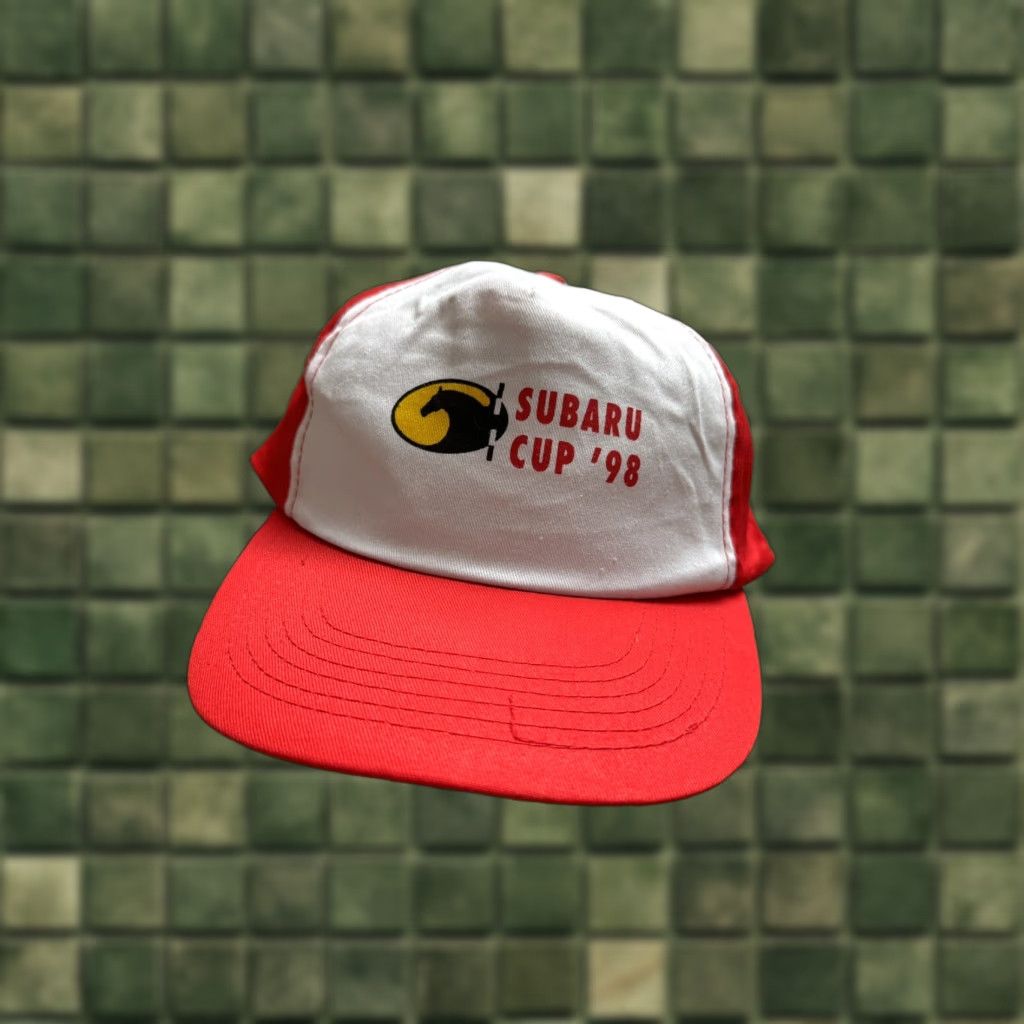 Vintage VINTAGE Subaru Cup '98 Rare Snapback Cap 90's Cap One Size Red Mens Boys Women Girls 1980s250 Size ONE SIZE - 1 Thumbnail