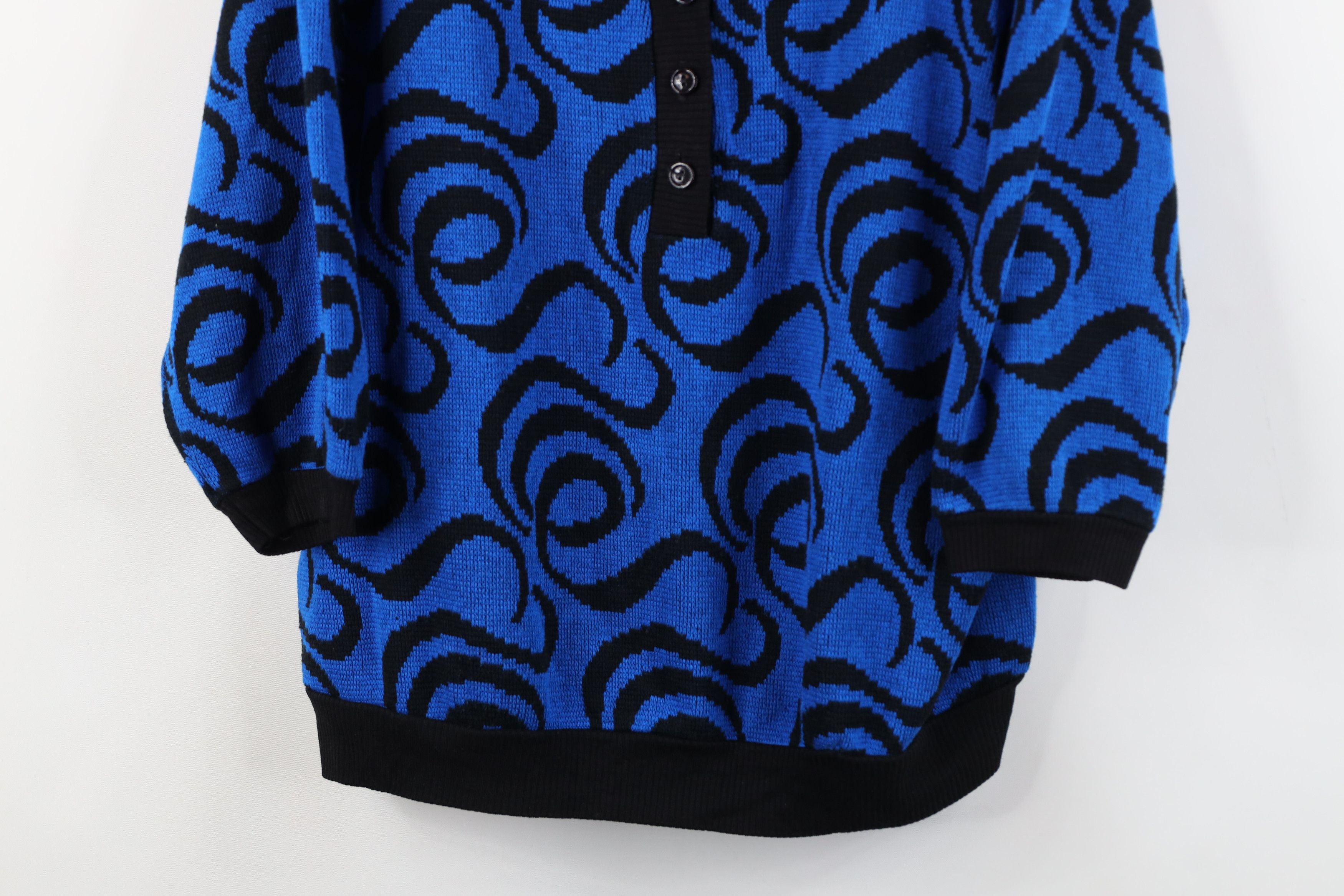 Vintage Vintage 80s 90s Streetwear 3/4 Sleeve Henley Sweater USA Size L / US 10 / IT 46 - 3 Thumbnail