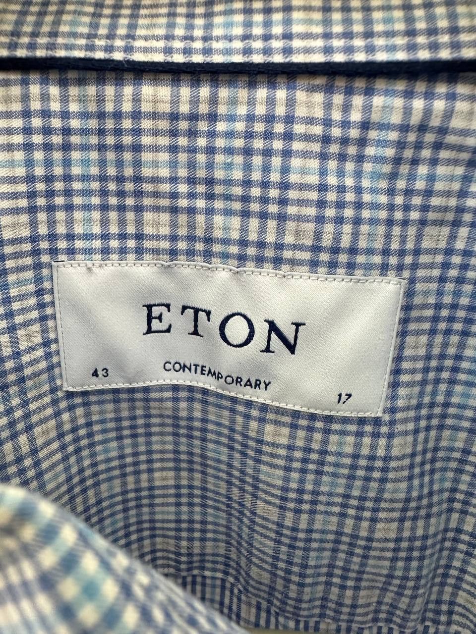 Eton Eton Contemporary Button Up Shirt Long Sleeve Plaid Size US XL / EU 56 / 4 - 11 Thumbnail