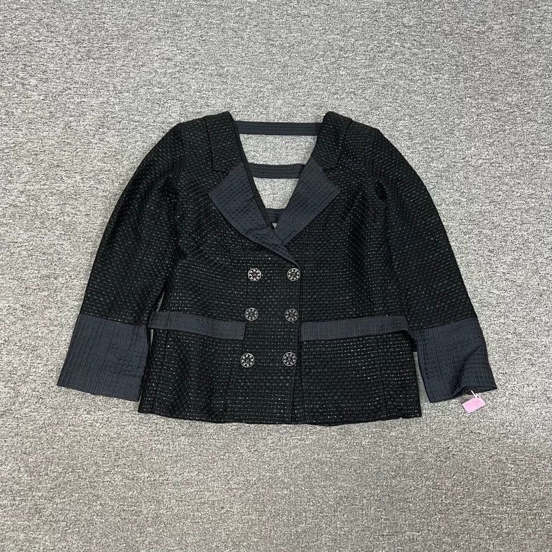 Chanel Chanel Seoul black tweed double-breasted lapel jacket 2504- Size S / US 4 / IT 40 - 1 Thumbnail
