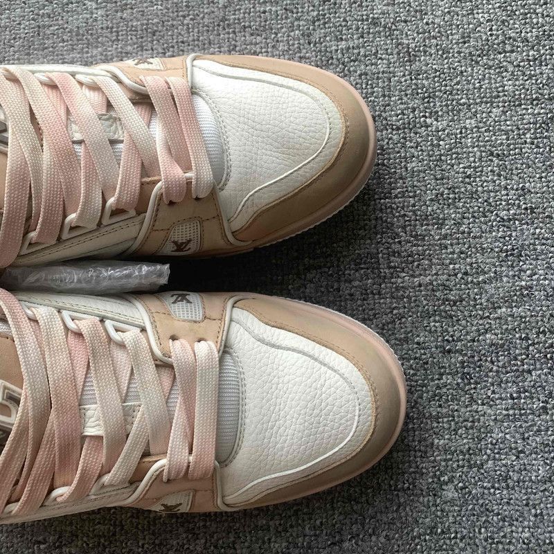 Louis Vuitton Louis Vuitton Pink and White Trainer Sneakers Size US 6 / IT 36 - 8 Thumbnail