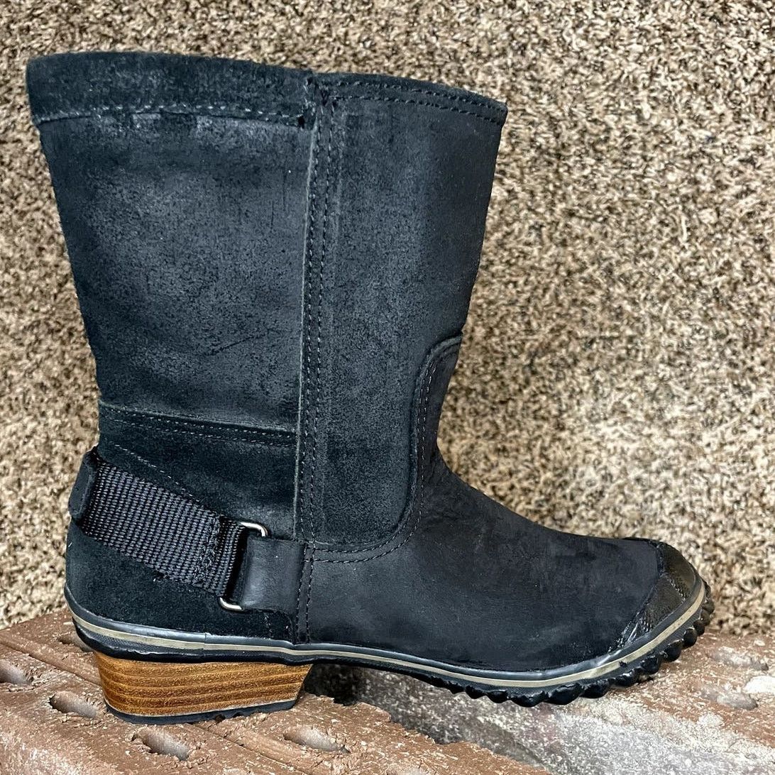 SOREL Sorel Slimshortie Nubuck Leather Ankle Duck Boots Black 5 Size US 5 / IT 35 - 10 Thumbnail
