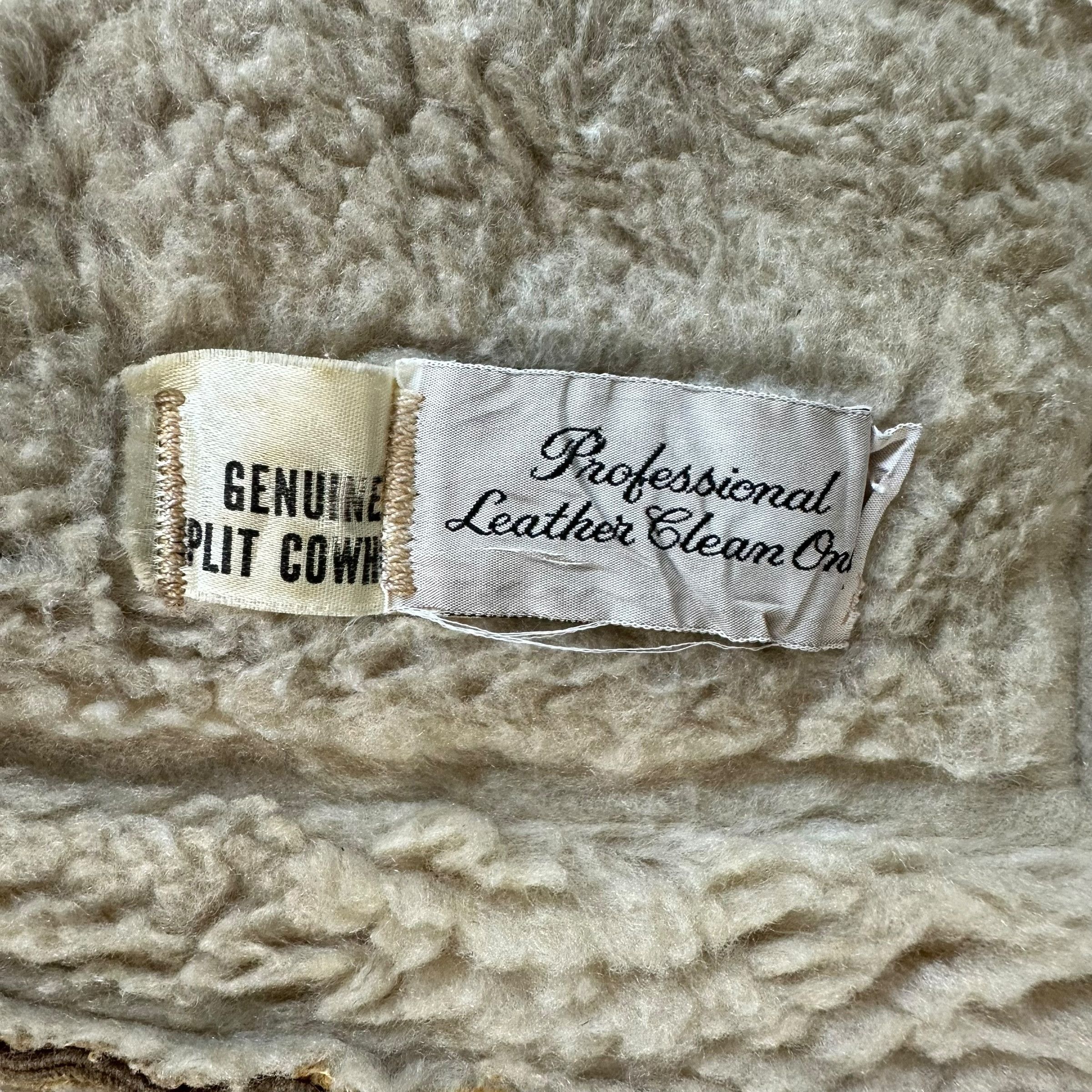 Vintage Vintage GENUINE SPLIT COWHIDE Sherpa Jacket #A77-1873 Size US M / EU 48-50 / 2 - 12 Thumbnail