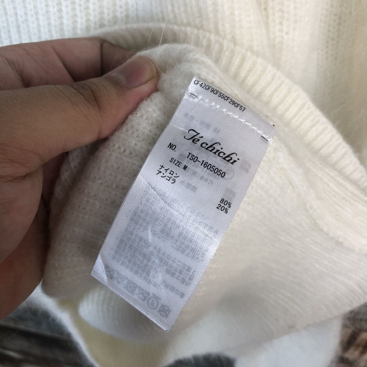 Homespun Knitwear × Japanese Brand DLL Je Chichi White mohair shaggy Knitwear #C043 Size M / US 6-8 / IT 42-44 - 10 Thumbnail