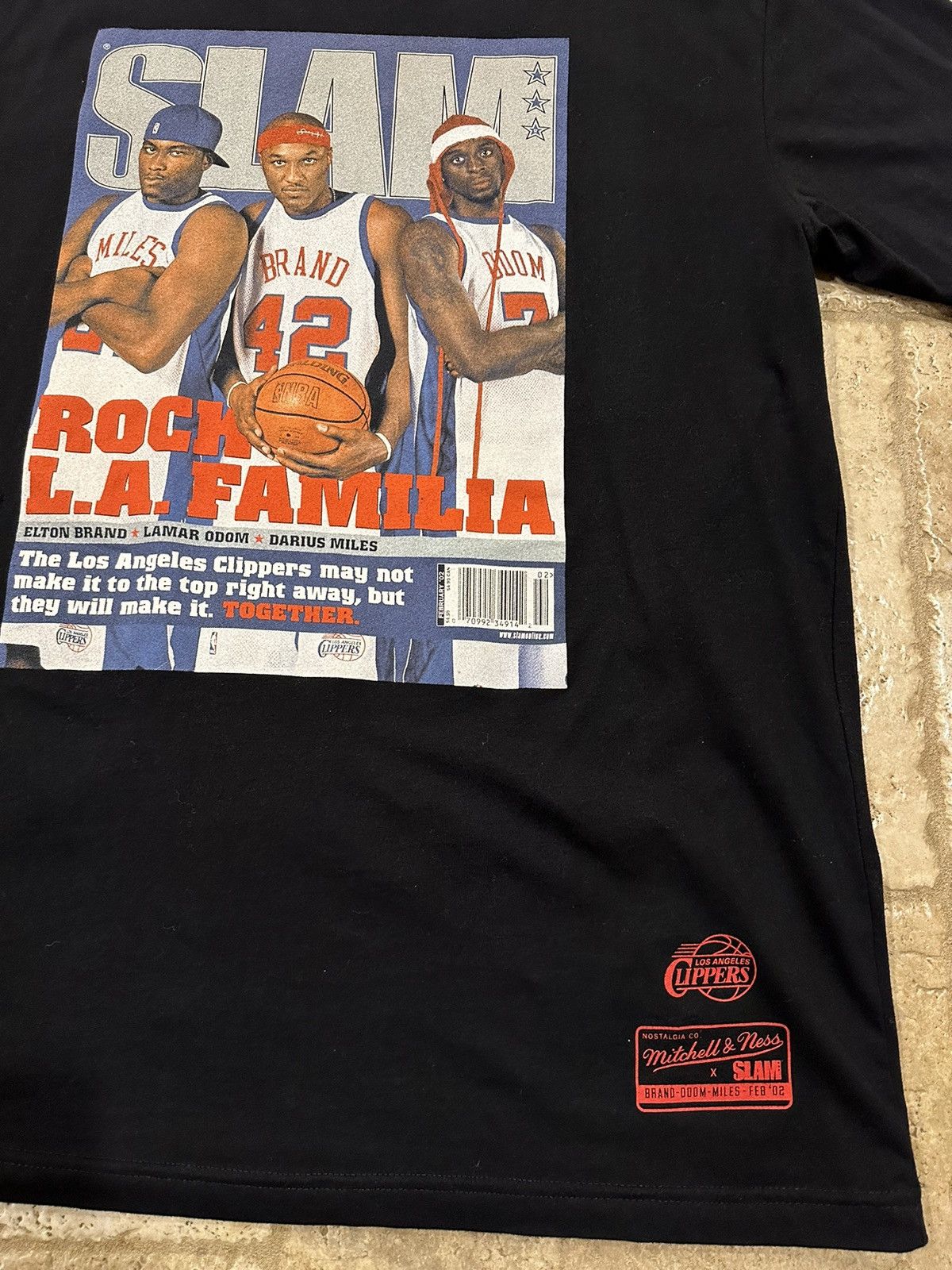 Mitchell & Ness Mitchell & Ness LA Clippers SLAM Black Tee Size US XL / EU 56 / 4 - 5 Thumbnail
