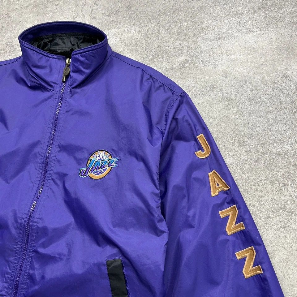 NBA × Vintage UTAH JAZZ PRO PLAYER WINDBREAKER JACKET SPELL OUT YOUTH Size US XL / EU 56 / 4 - 2 Thumbnail