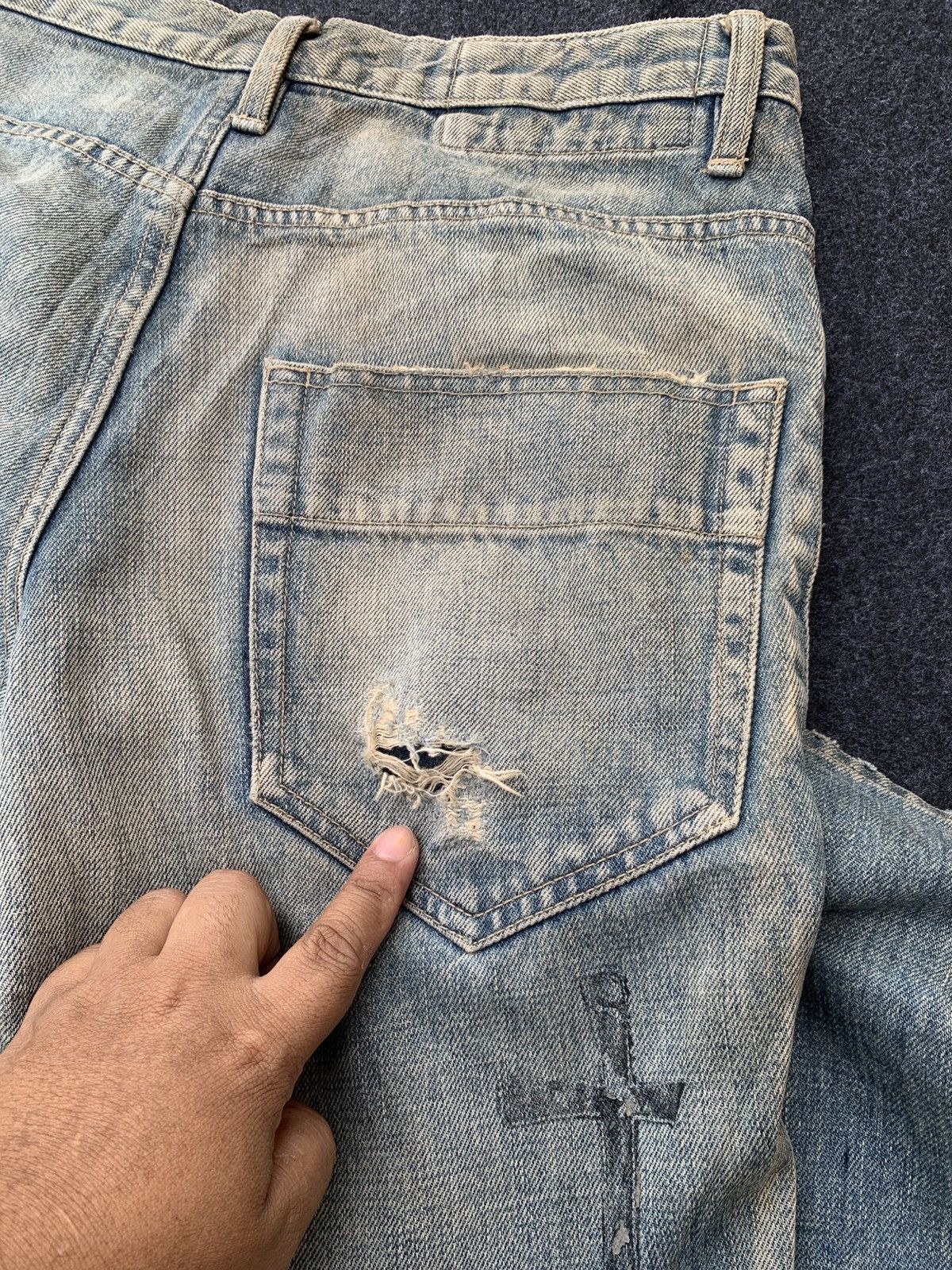 Vintage Rare Distressed Ossa Mondo Jeans – Made in Japan 🇯🇵 Size US 33 - 15 Thumbnail