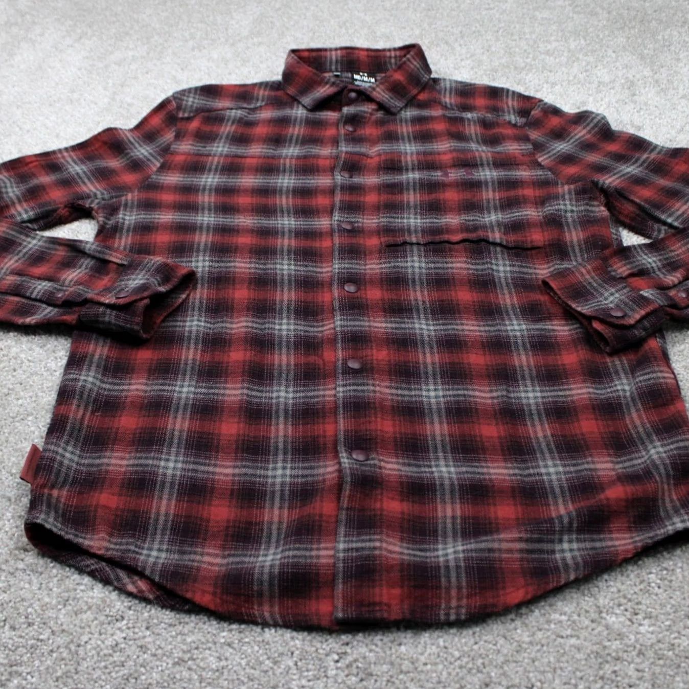 Under Armour Under Armour Tradesman Flex Flannel Shirt Men Medium Red/Gray Cotton Snap Button Size US M / EU 48-50 / 2 - 2 Thumbnail