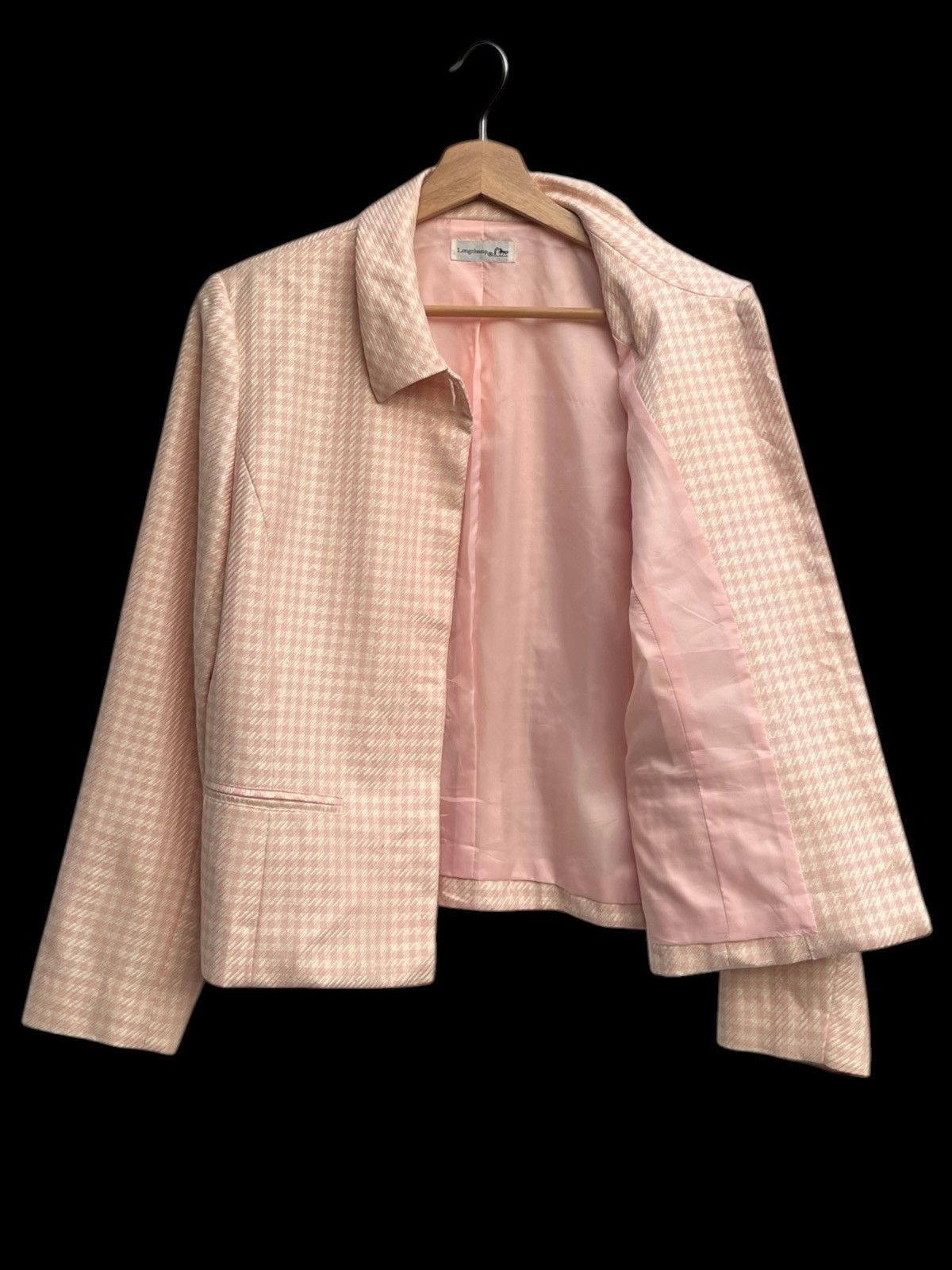 Longchamp Vintage Longchamp Gingham Wool Blend Jacket Size S / US 4 / IT 40 - 3 Thumbnail