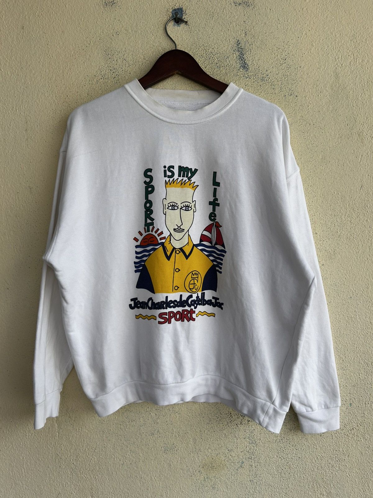 Jean Charles De Castelbajac Sport Is My Life Sweatshirt Size US L / EU 52-54 / 3 - 1 Thumbnail