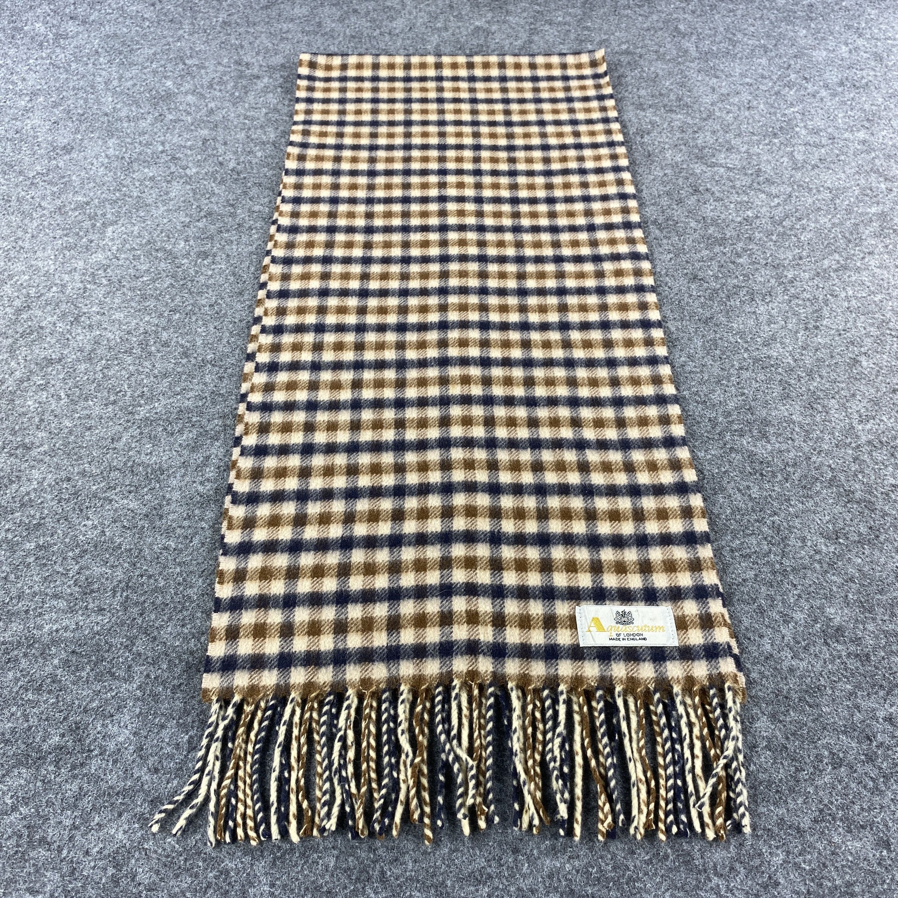Aquascutum × Vintage GF10429 Aquascutum Scarf Neck Wear Muffler Size ONE SIZE - 4 Thumbnail