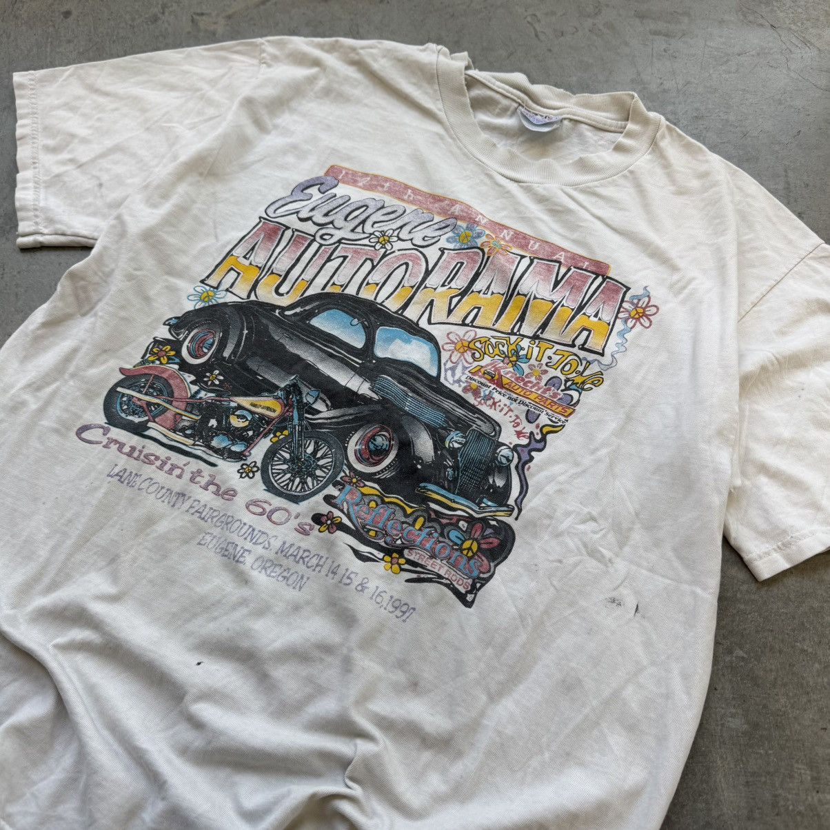 Vintage Vintage Thrashed and Faded Eugene Car Show Tee Size US L / EU 52-54 / 3 - 2 Thumbnail