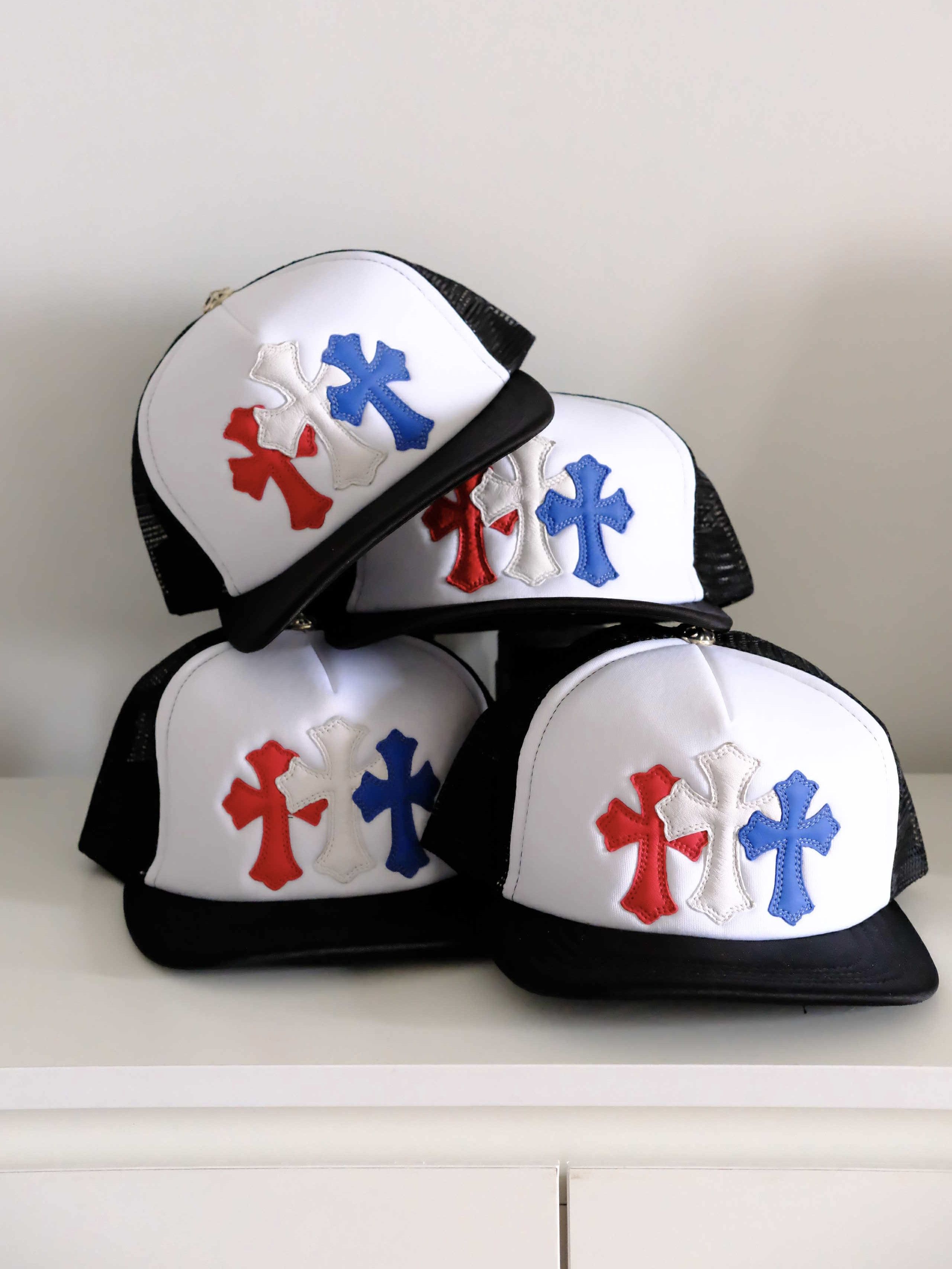 Chrome Hearts Chrome Hearts hat trucker king taco red white blue Size ONE SIZE - 1 Thumbnail