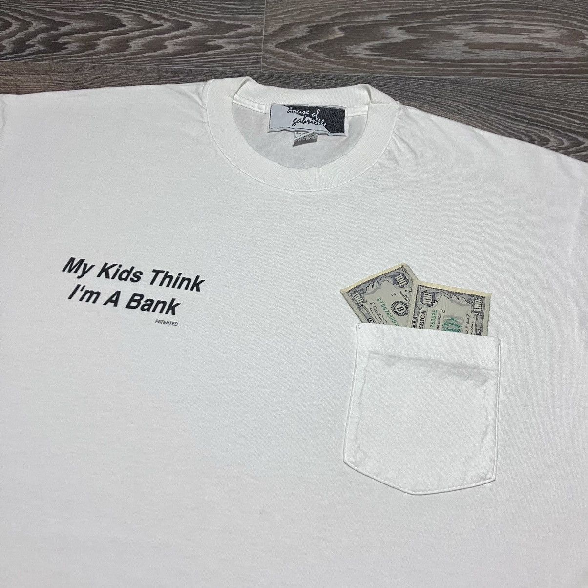 Other “MY KIDS THINK I’M A BANK” Pocket Dollar Embroidery T-shirt Size US XL / EU 56 / 4 - 2 Thumbnail