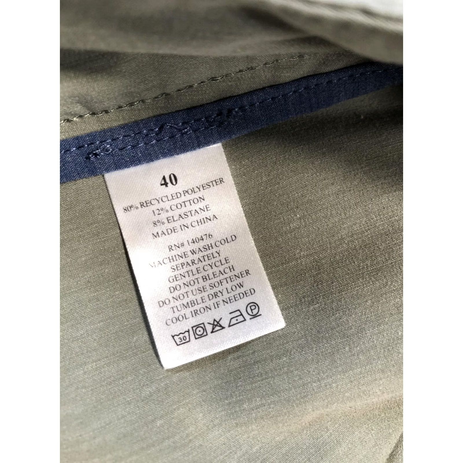 Faherty Faherty Mens All Day Performance Chino Shorts 40 Green Casual Summer Regular Fit with Pockets Lightweight Stretch Slim Back Welt Front Zip Snap Flex Size US 40 / EU 56 - 7 Thumbnail