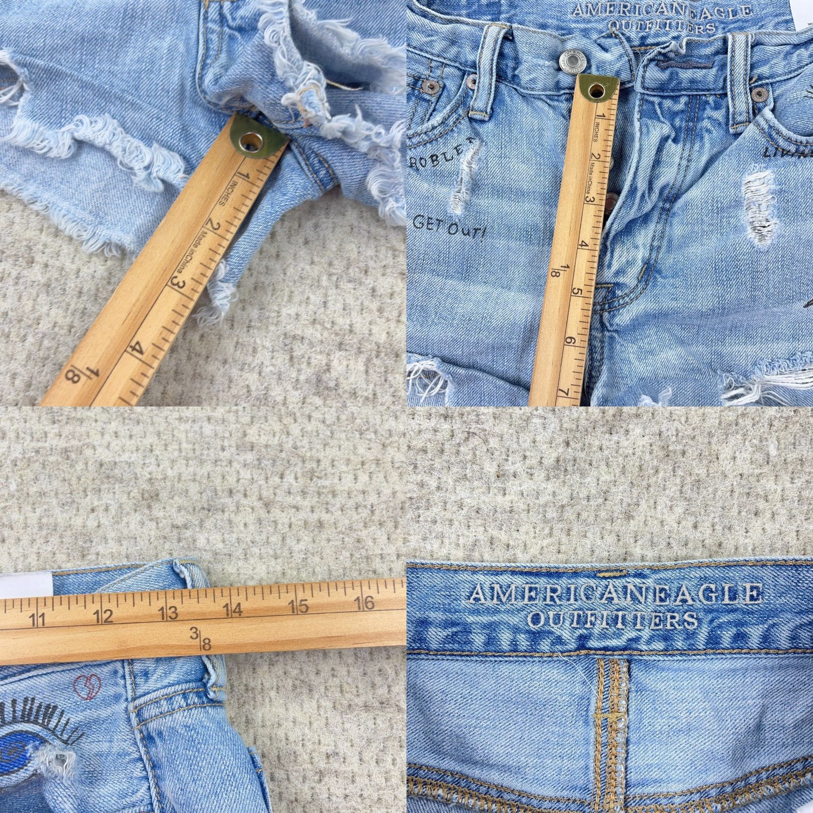 American Eagle Outfitters American Eagle Outfitters Shirts Women Vintage High Rise Button Fly School Drawing Art Modern Classic Size XS / US 0-2 / IT 36-38 - 8 Thumbnail