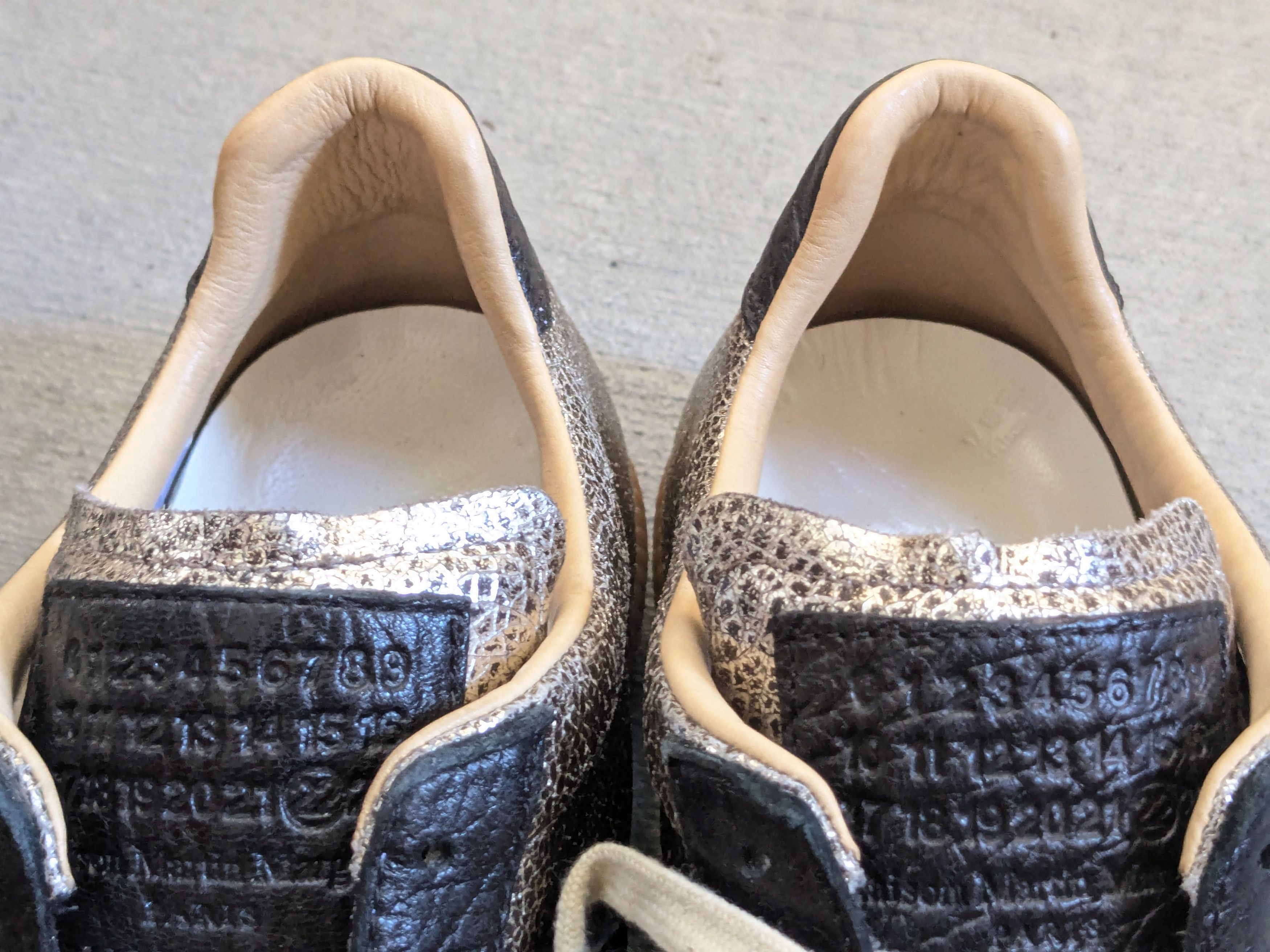 Maison Margiela GAT Replica Black Silver 8.5 41.5 Low Top