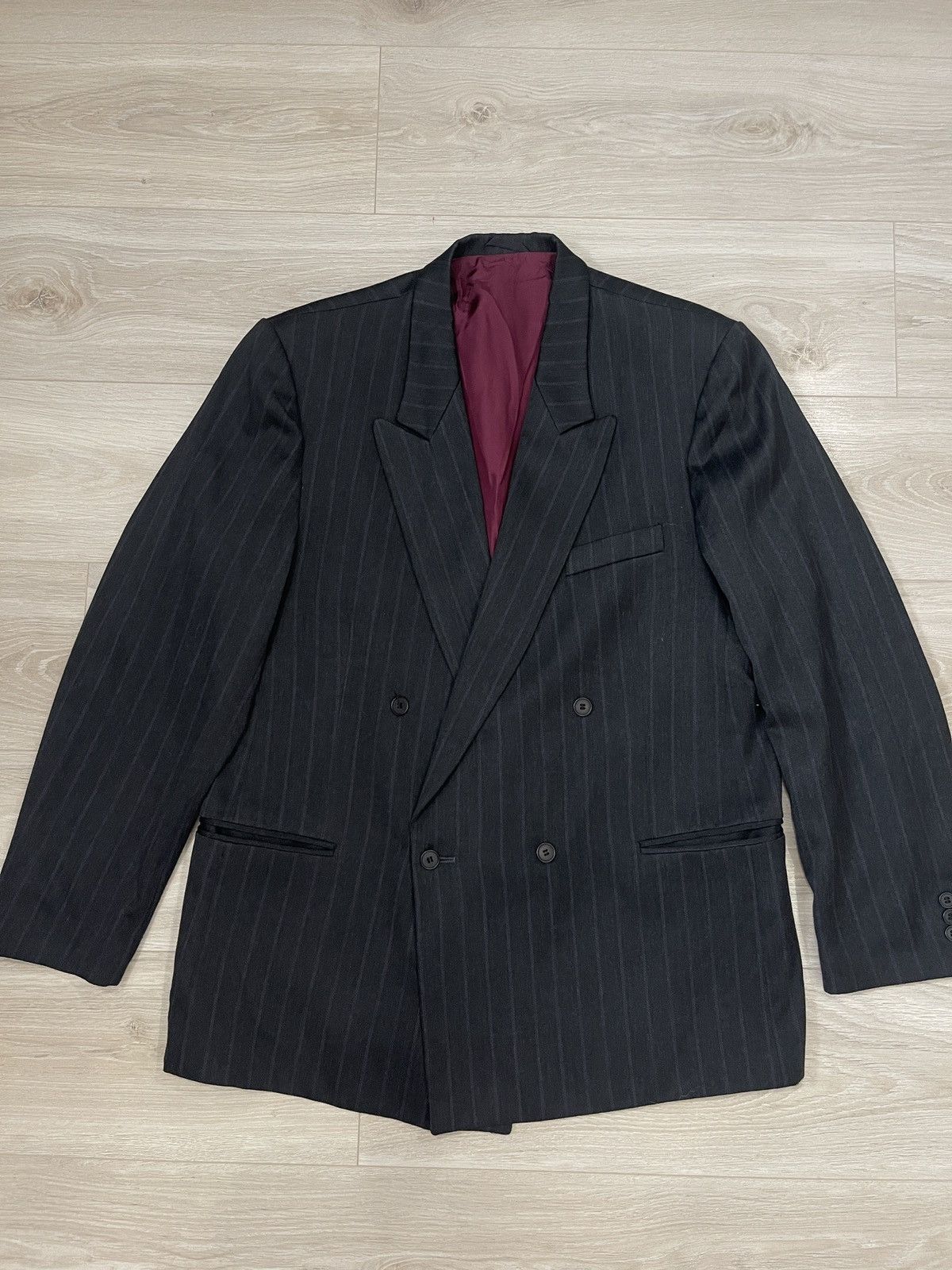 Vintage 🔥Vintage blazer double-breasted classic jacket tuomi 56 Size 46R - 7 Thumbnail