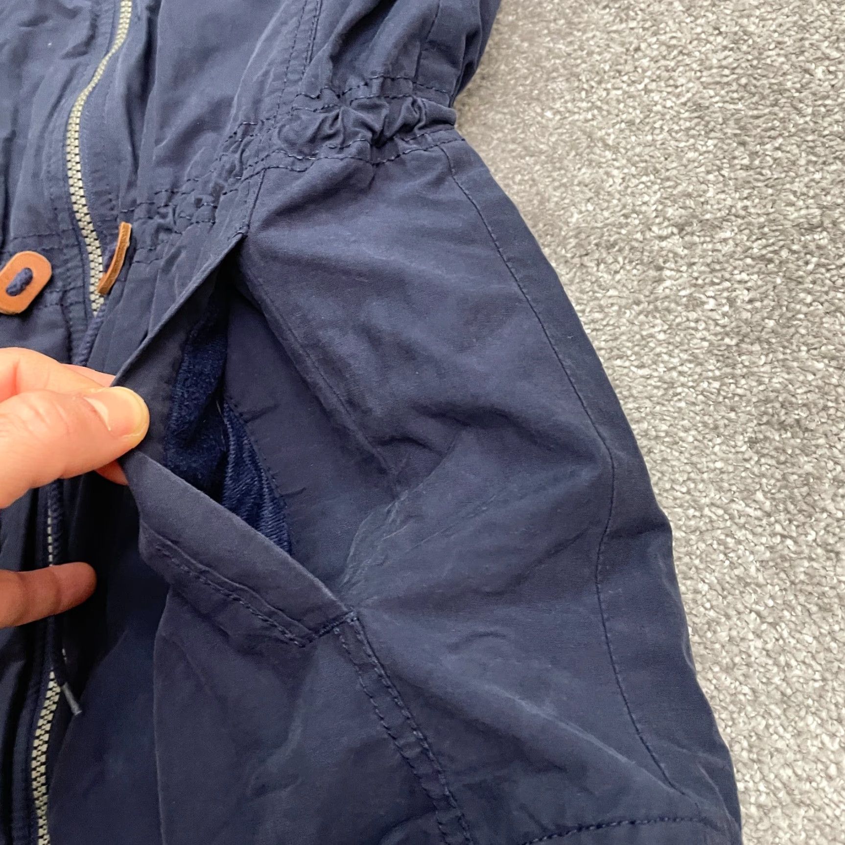 Vintage Columbia Jacket Women XS Blue Hooded Parka Full Zip Belted Size XS / US 0-2 / IT 36-38 - 4 Thumbnail