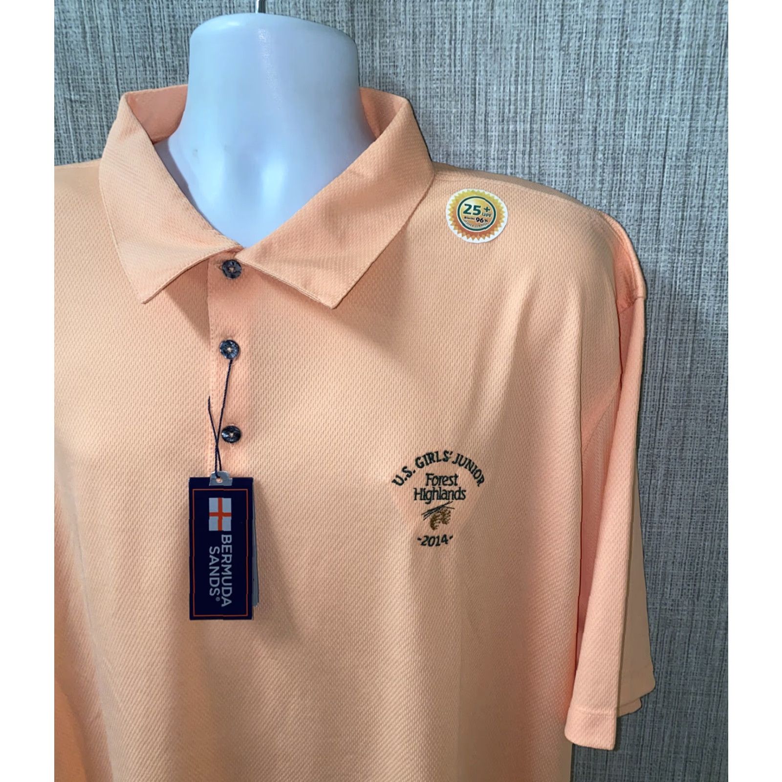 Vintage Bermuda Sands Mens Orange Short Sleeve Golf Polo Shirt Size 2XL NWT Size US XXL / EU 58 / 5 - 2 Thumbnail