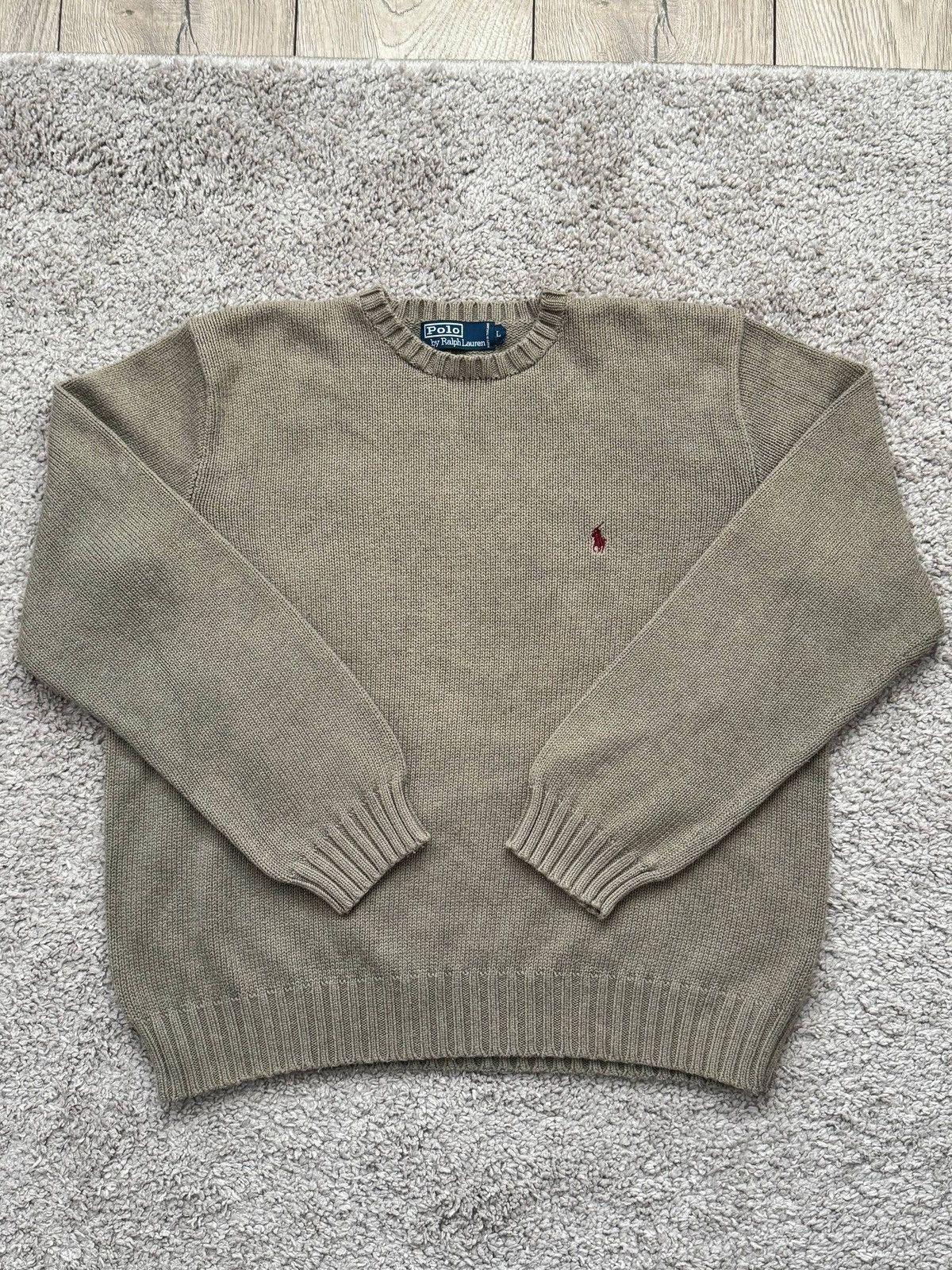 Polo Ralph Lauren Polo Ralph Lauren Beige Knit Sweater Men’s Size L Pony Logo Size US L / EU 52-54 / 3 - 1 Thumbnail