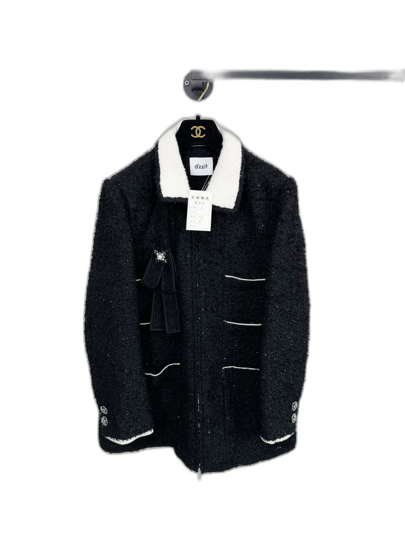 Comme des Garcons d'zzit Woven Jacket with White Collar Size S / US 4 / IT 40 - 1 Thumbnail