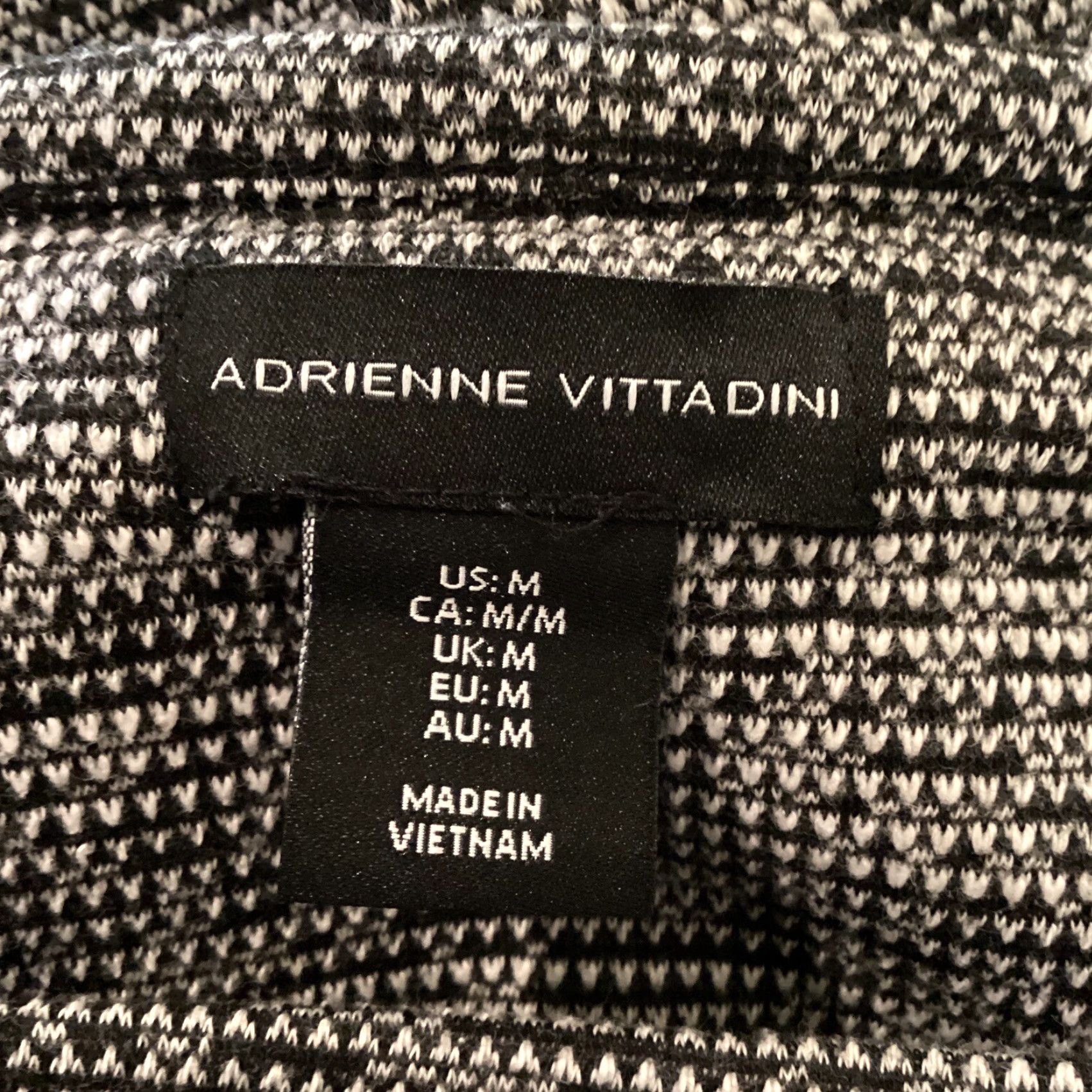 Vintage Vittadini Adrienne Dress Women M Black White Textured 3/4 Sleeve Pocketed Shift Knee-Length Pockets Size M / US 6-8 / IT 42-44 - 8 Thumbnail