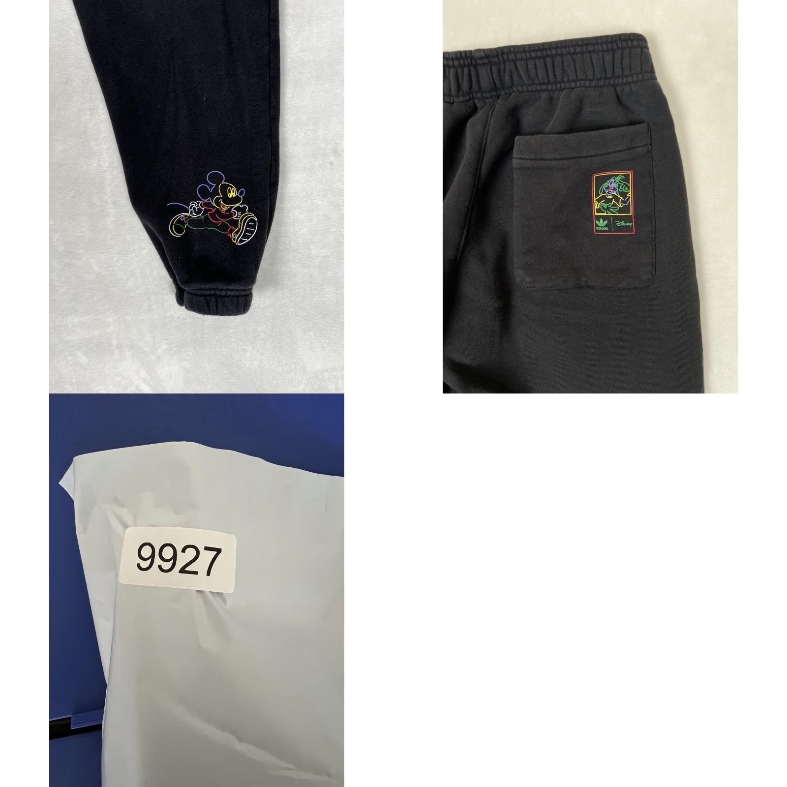 Adidas Adidas Disney Sweatpants Mens Small Black Jogger Mickey Neon Outline Graphic Adidas x Disney Size US 29 - 8 Thumbnail