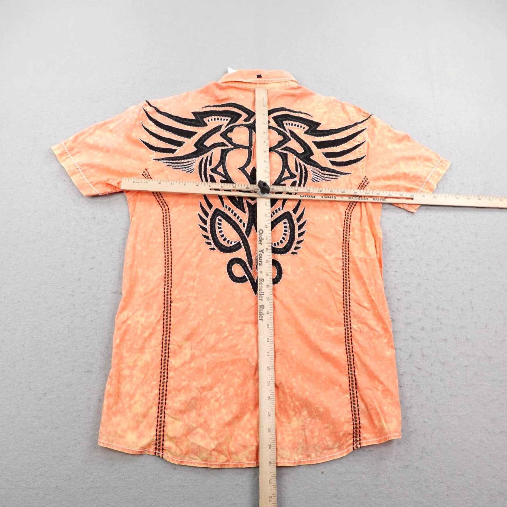 Roar VINTAGE Roar Shirt Mens Large Orange Winsome JR Embroidered Button Short Sleeve NEW Y2K Size US L / EU 52-54 / 3 - 6 Thumbnail