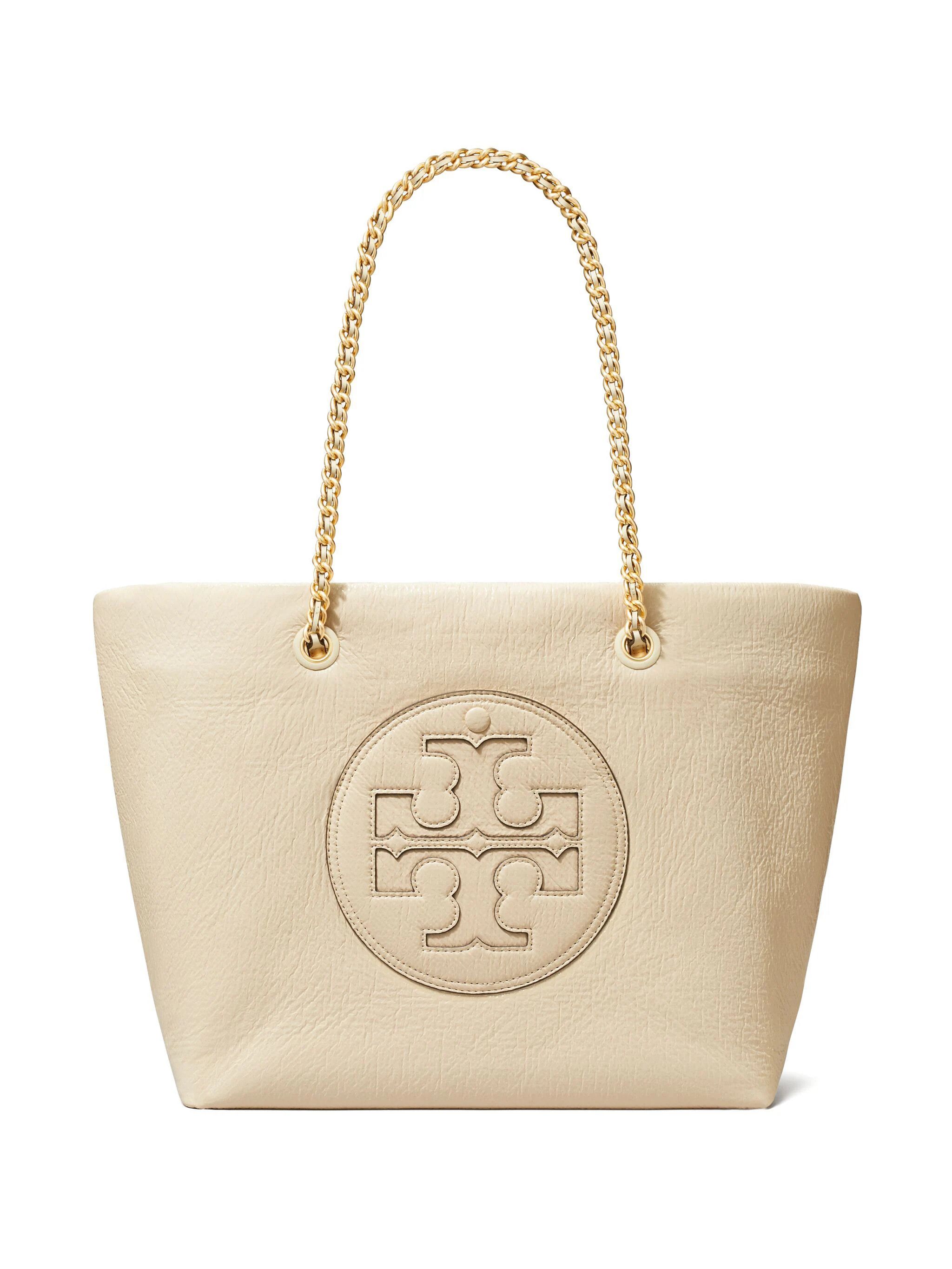 Tory Burch o1s22i1n1024 Size: OS / Crinkled Ella Shopping Bag in Ivory Size ONE SIZE - 1 Thumbnail