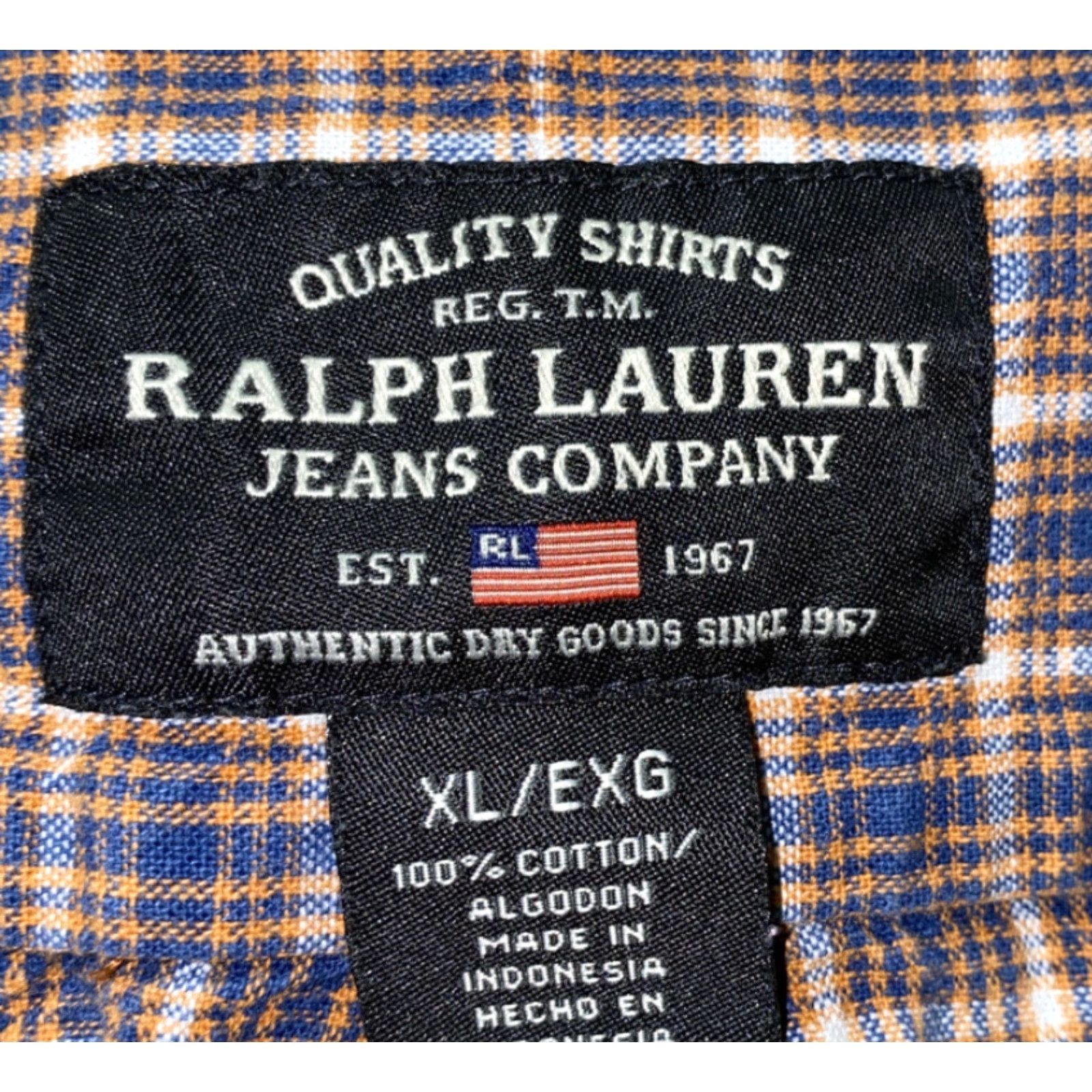 Ralph Lauren Ralph Lauren Mens Short Sleeve Plaid Cotton Shirt XL Multicolor Casual Button-Up Size US XL / EU 56 / 4 - 6 Thumbnail