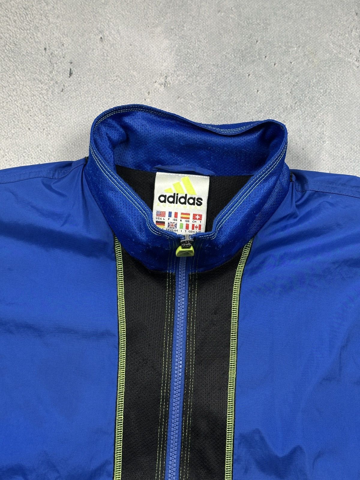 Adidas Vintage Adidas Equipment Blue Black Neon Trim Jacket 90s 80s Size US XL / EU 56 / 4 - 7 Thumbnail