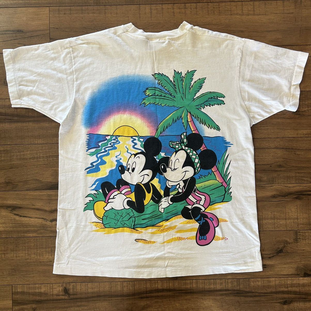 Disney × Mickey Mouse × Vintage Deadstock Mickey Mouse and Minnie Mouse Tropical AOP Size US XL / EU 56 / 4 - 2 Thumbnail