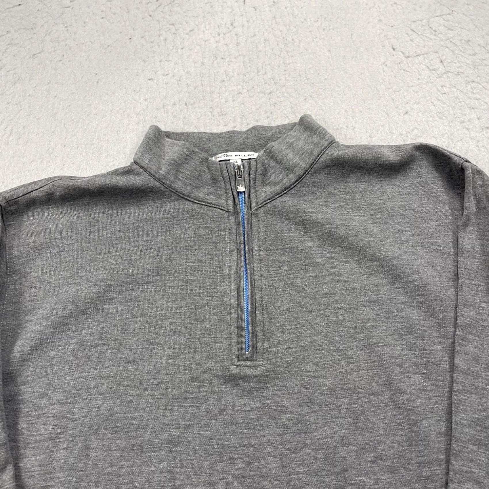 Peter Millar Nike Shirt Mens XL Gray Solid 1/4 Zip Pullover Golf Crown Comfort Interlock Peter Millar Size US XL / EU 56 / 4 - 2 Thumbnail