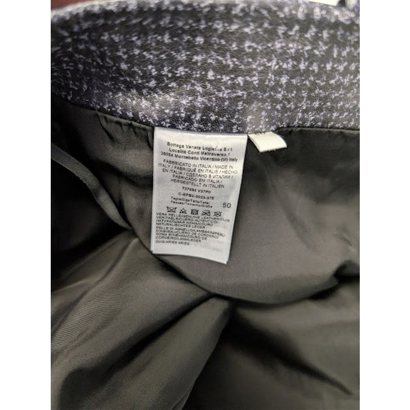 Bottega Veneta o1rshd1 Paddington Printed Leather Trousers Pant Black/ Grey Size US 34 / EU 50 - 17 Thumbnail