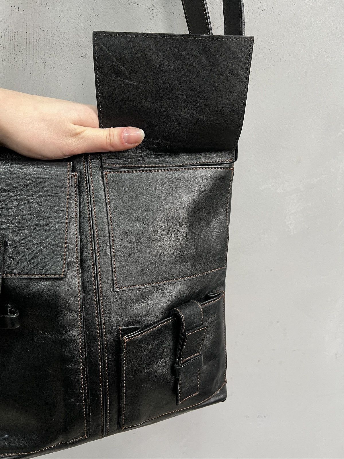 KMRii Kmrii style leather Multipocket shoulder bag y2k hype Size ONE SIZE - 3 Thumbnail