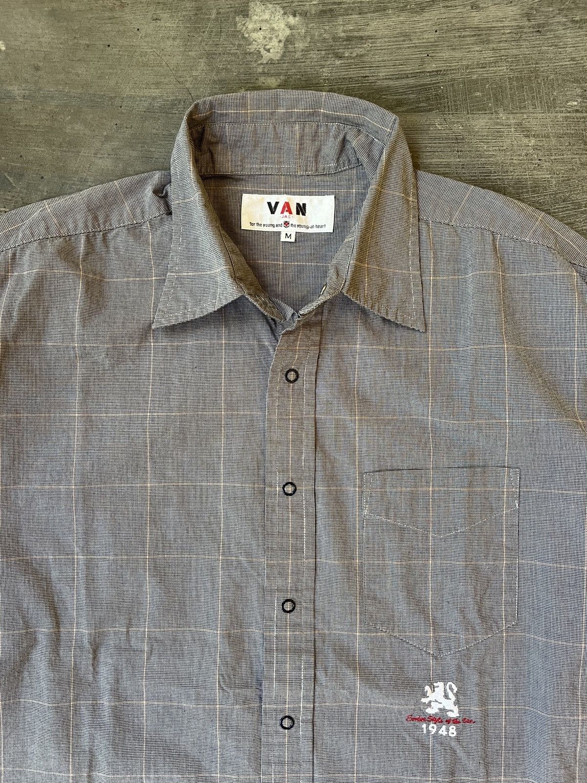 Designer × Flannel × Japanese Brand Van Jac Plaid Snap Button Flannel Shirt Size US M / EU 48-50 / 2 - 3 Thumbnail