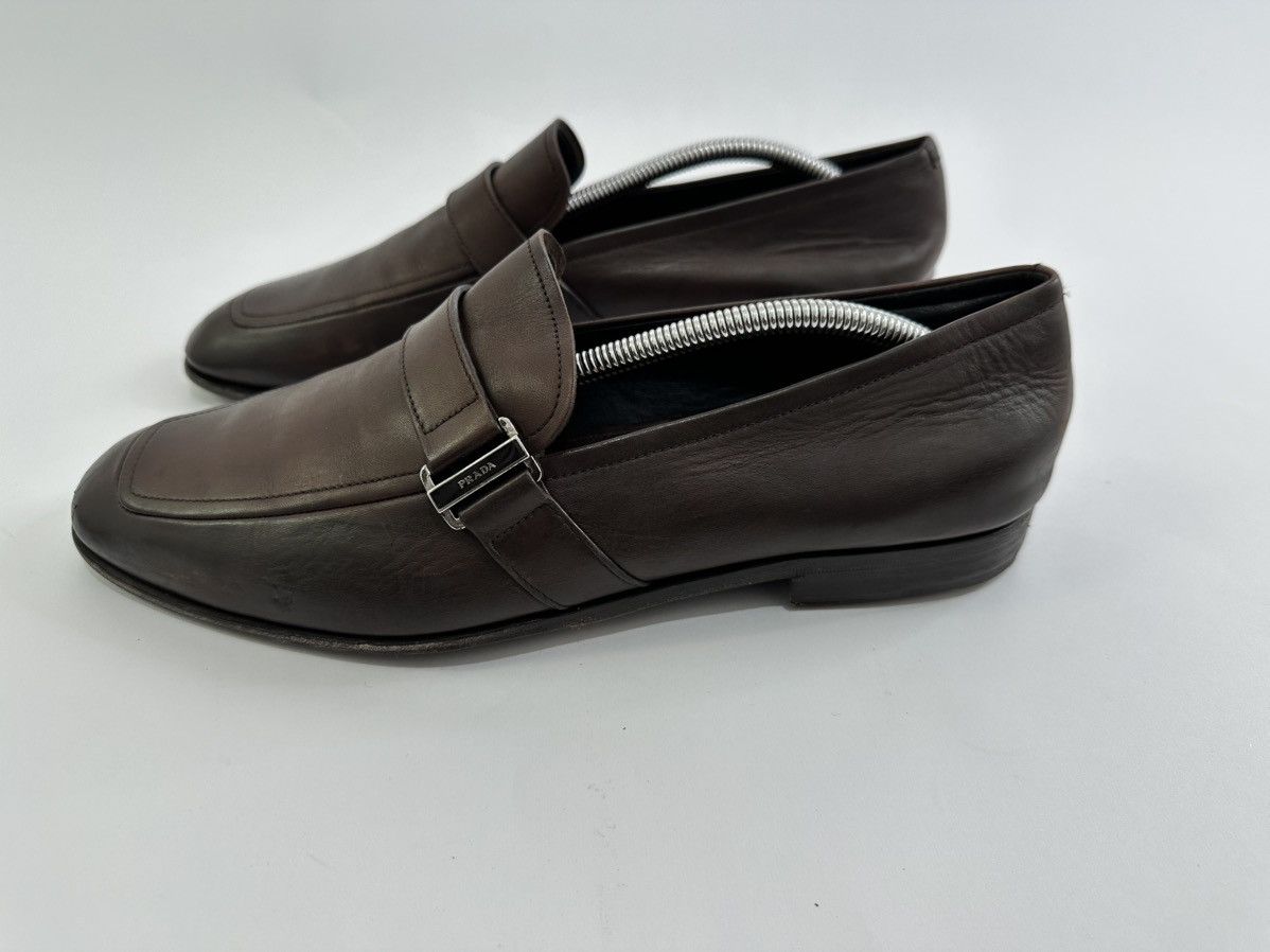 Prada Prada Brown Leather Slip on Loafers Size 8UK | 9 US | 42 EU Size US 9 / EU 42 - 6 Thumbnail