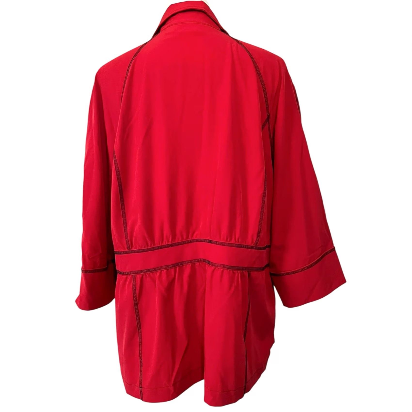 Vintage Zenergy by Chico's Jacket Red 3/4 Sleeve Windbreaker Zip XL Womens Pant? Size XL / US 12-14 / IT 48-50 - 4 Thumbnail