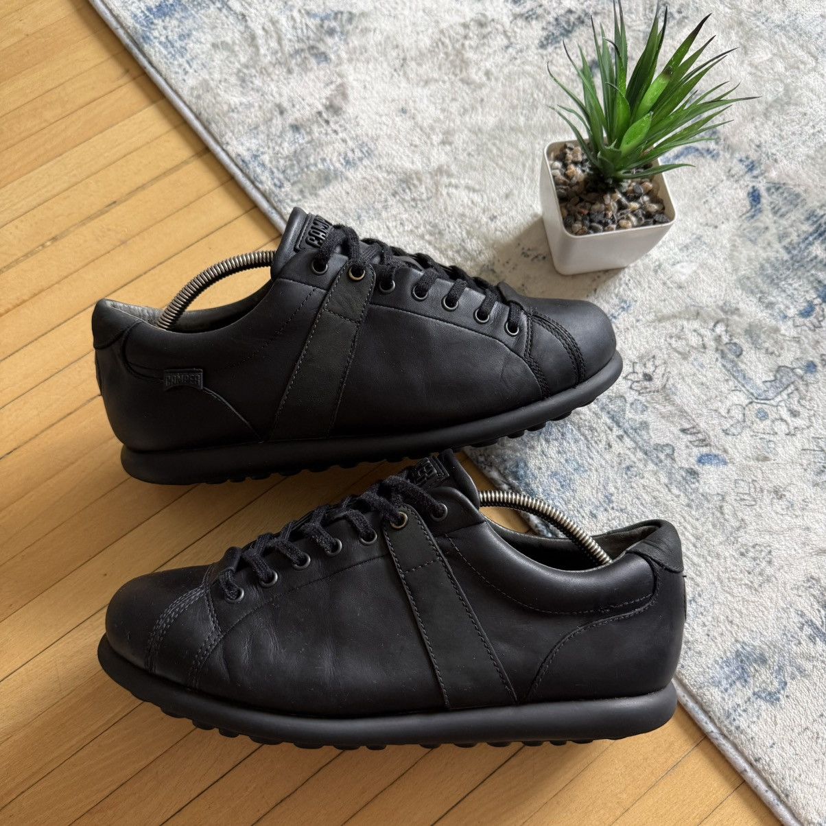 Camper 📌 Vintage Camper Pelotas Y2K Black Leather Boots Size US 11 / EU 44 - 1 Thumbnail