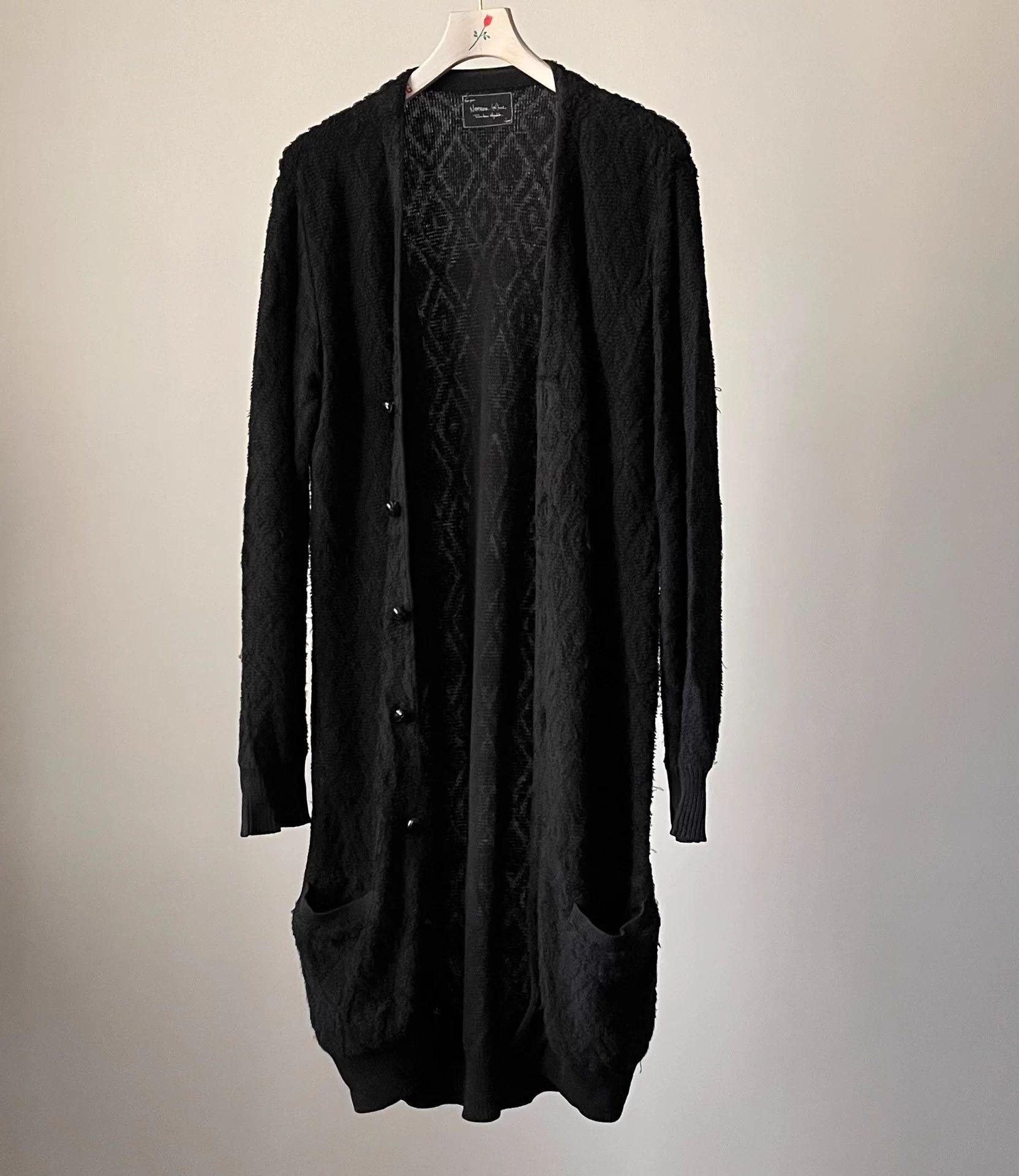 Number (N)ine Number (N)ine 04AW long knit cardigan black Size US M / EU 48-50 / 2 - 1 Thumbnail