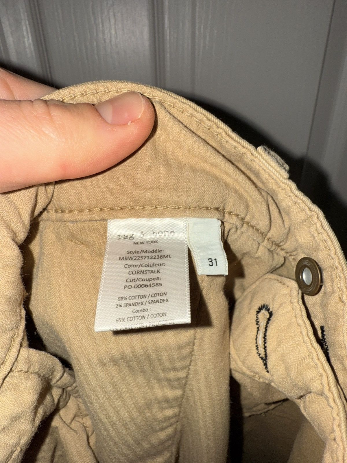 Rag & Bone RAG & BONE Fit 2 Beige Chino Pants Size US 31 - 5 Thumbnail