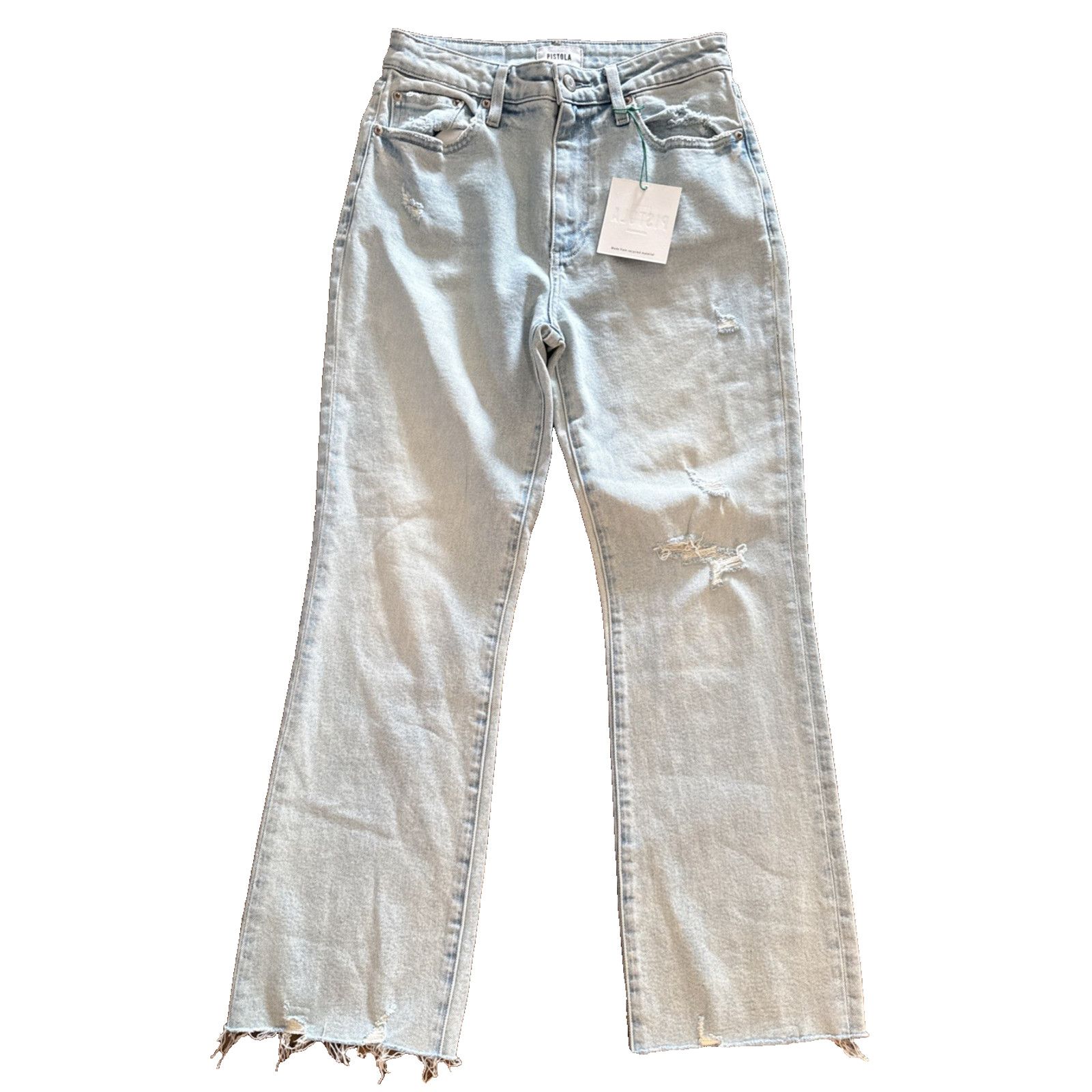 Pistola Pistola Charlie Straight Leg Jeans High Rise Distressed Hem Size 26" / US 2 / IT 38 - 1 Thumbnail