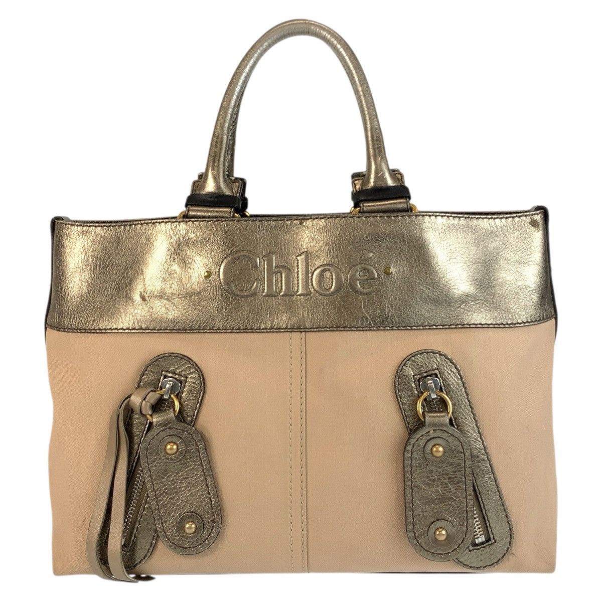 Chloe Chloe Chloe Canvas Leather Tote Bag Textile Tote Bag DUTY FREE for USA Size ONE SIZE - 1 Thumbnail