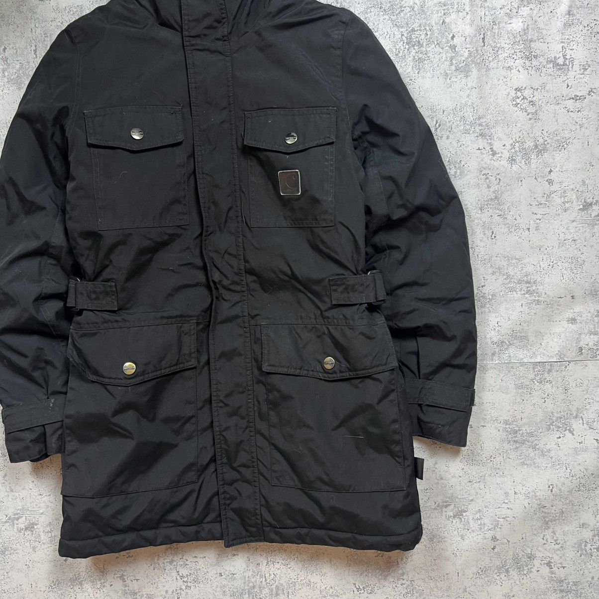 Carhartt 00s Carhartt Fur Vintage Hooded Parka Winter Jacket Size US S / EU 44-46 / 1 - 4 Thumbnail
